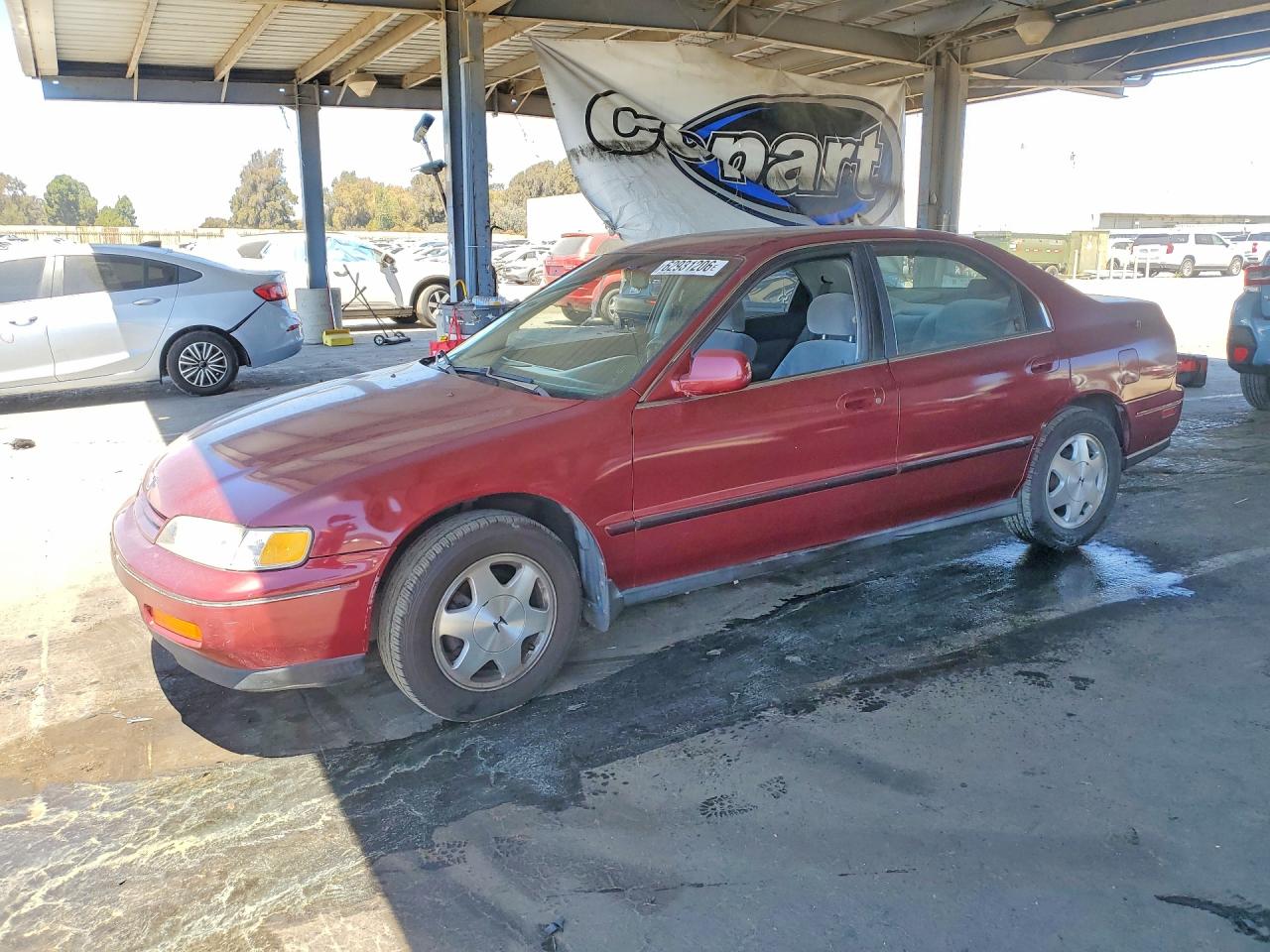 1994 Honda Accord Lx Burgundy vin: 1HGCD5635RA121793