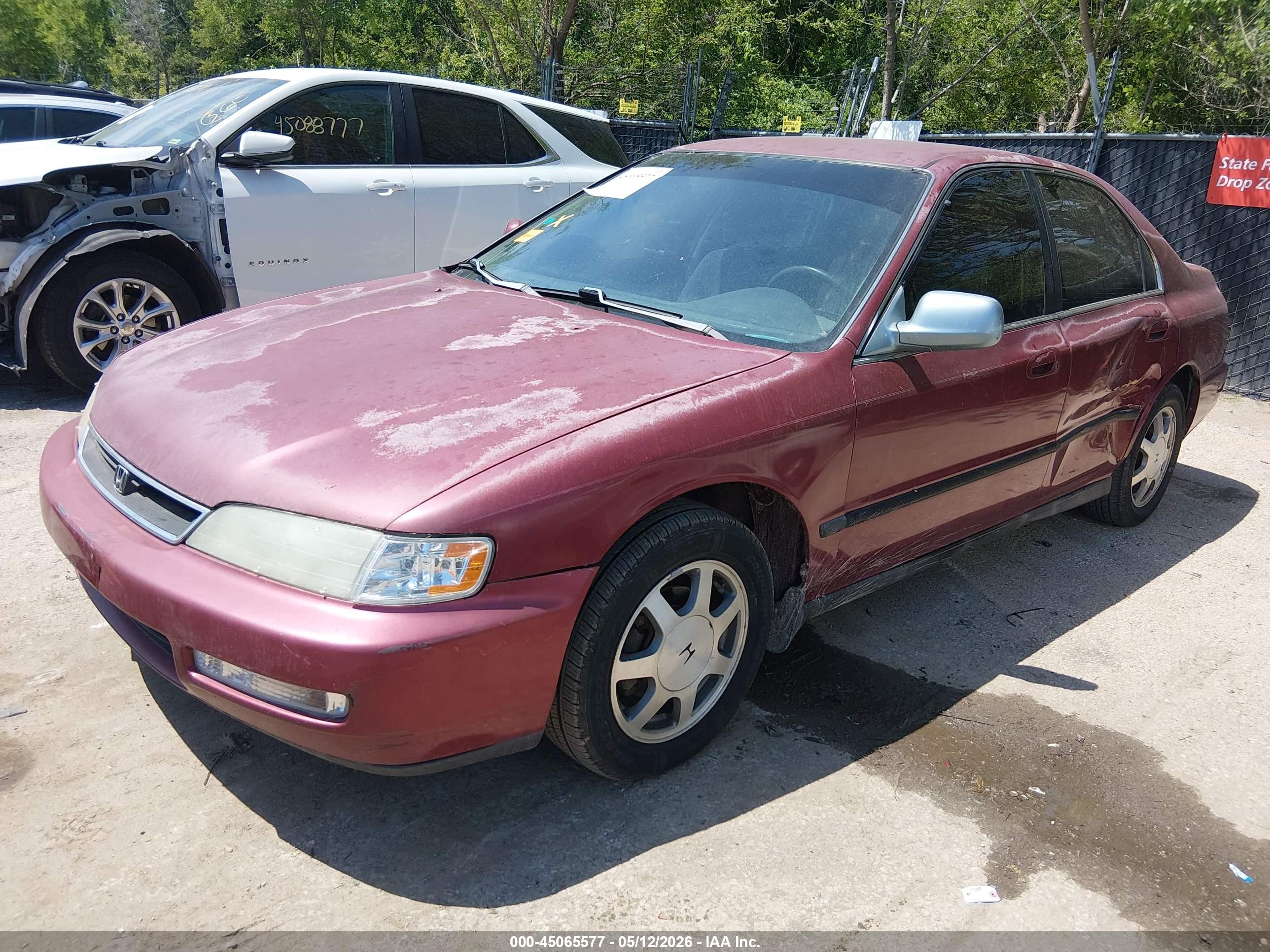 1997 Honda Accord Lx Red vin: 1HGCD5636VA114605