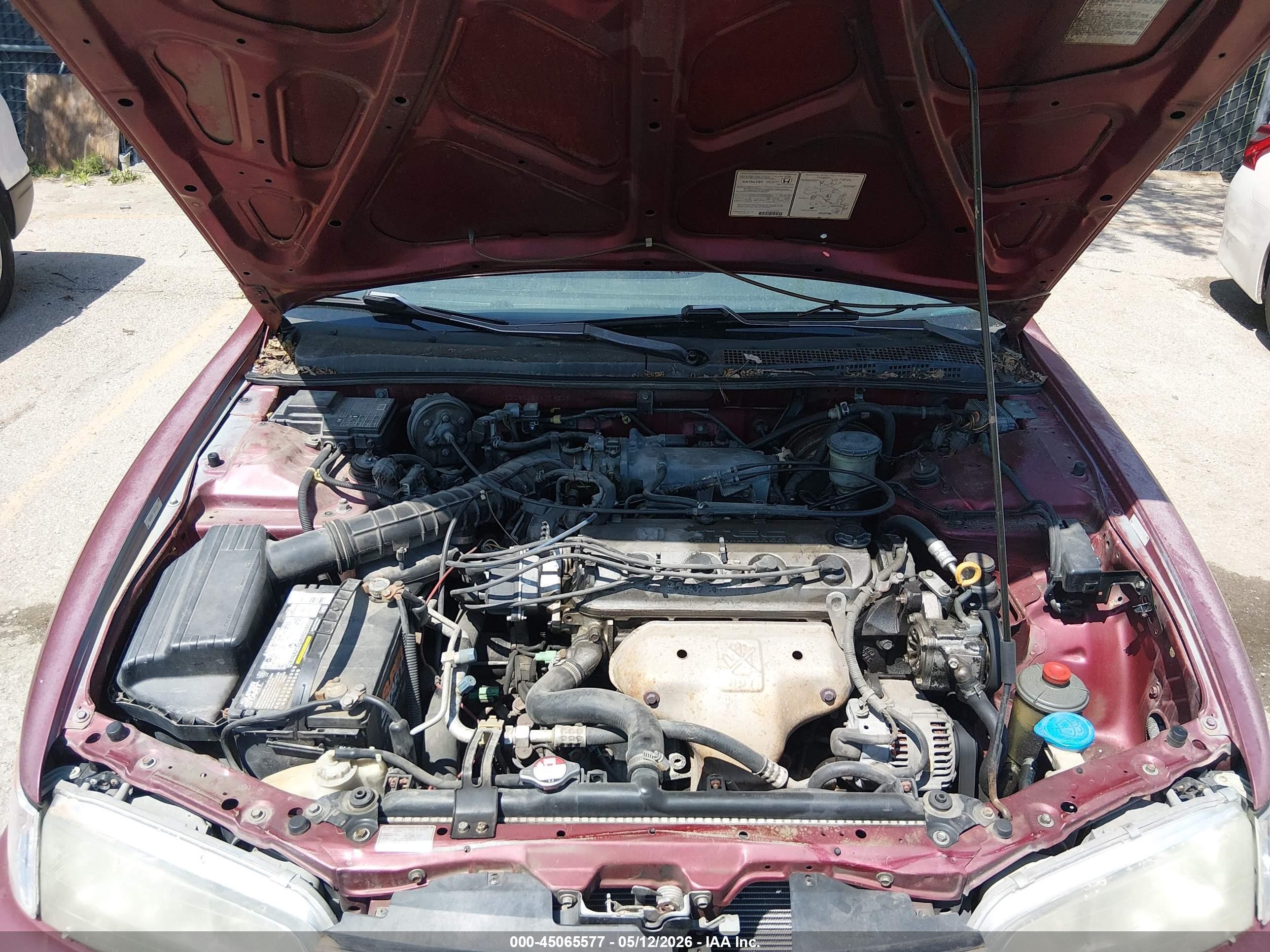 1997 Honda Accord Lx Red vin: 1HGCD5636VA114605
