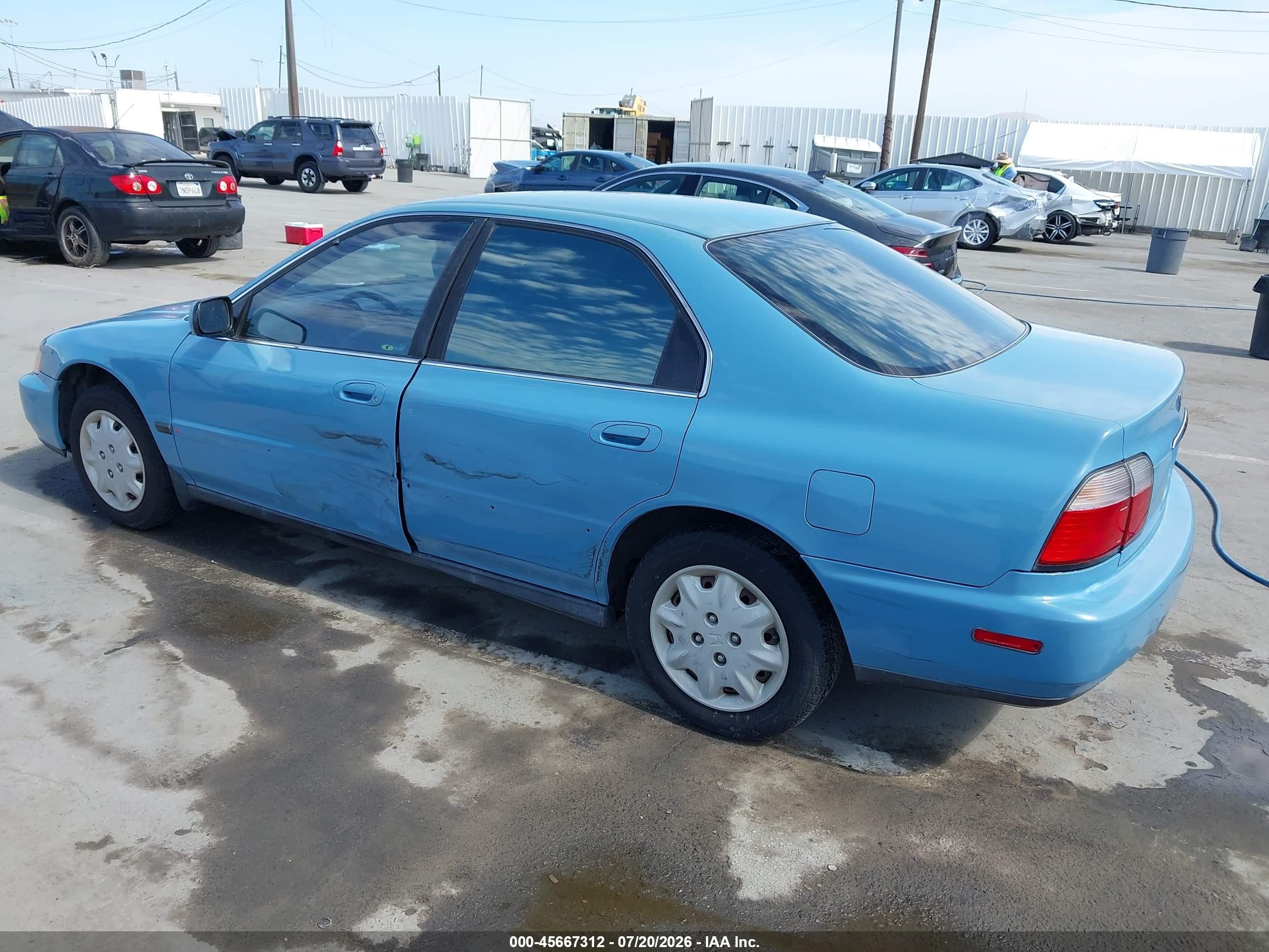 1997 Honda Accord Lx Light Blue vin: 1HGCD5638VA019026