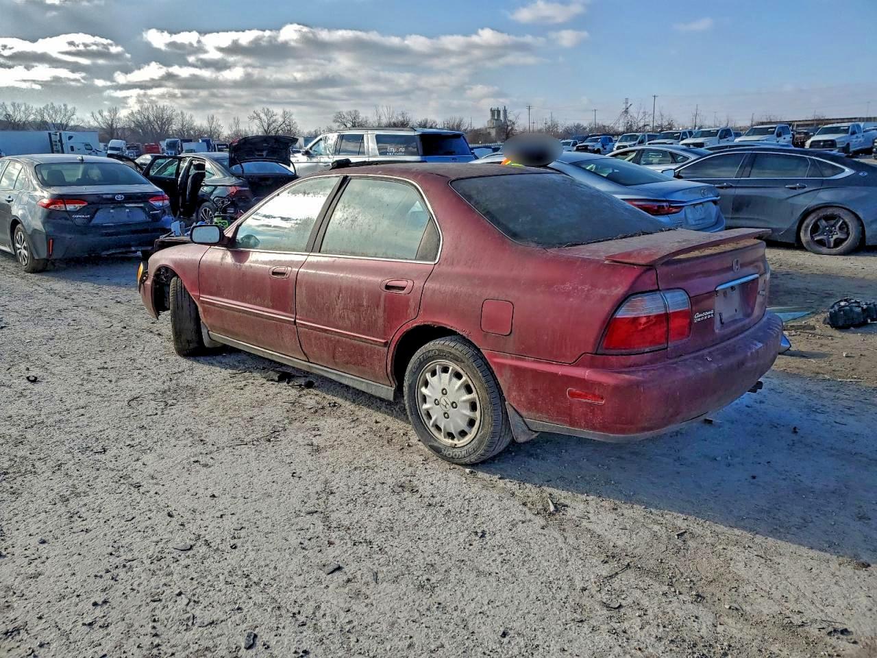 1997 Honda Accord Ex Red vin: 1HGCD5658VA193177