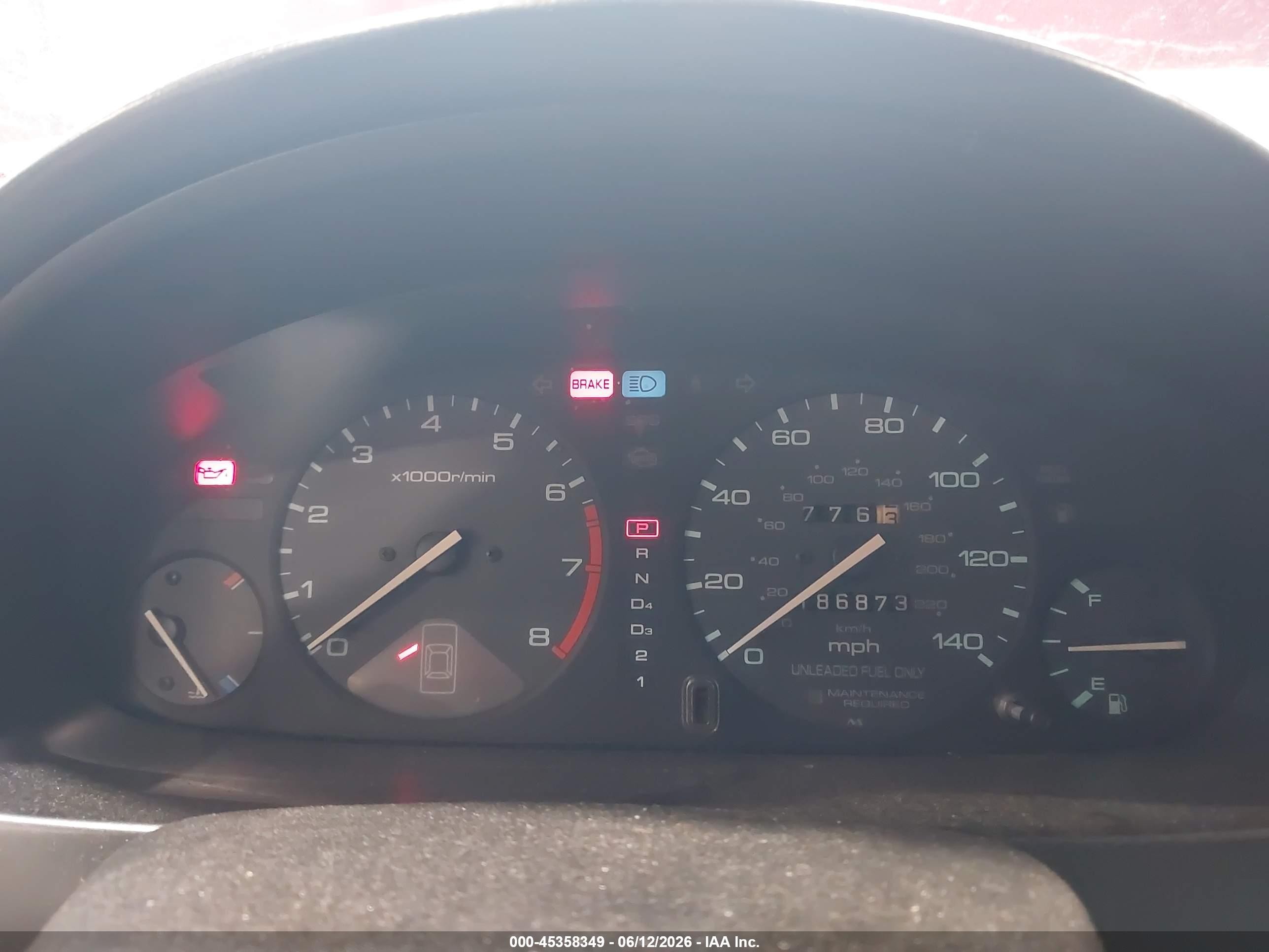 1997 Honda Accord Se Red vin: 1HGCD7203VA005610