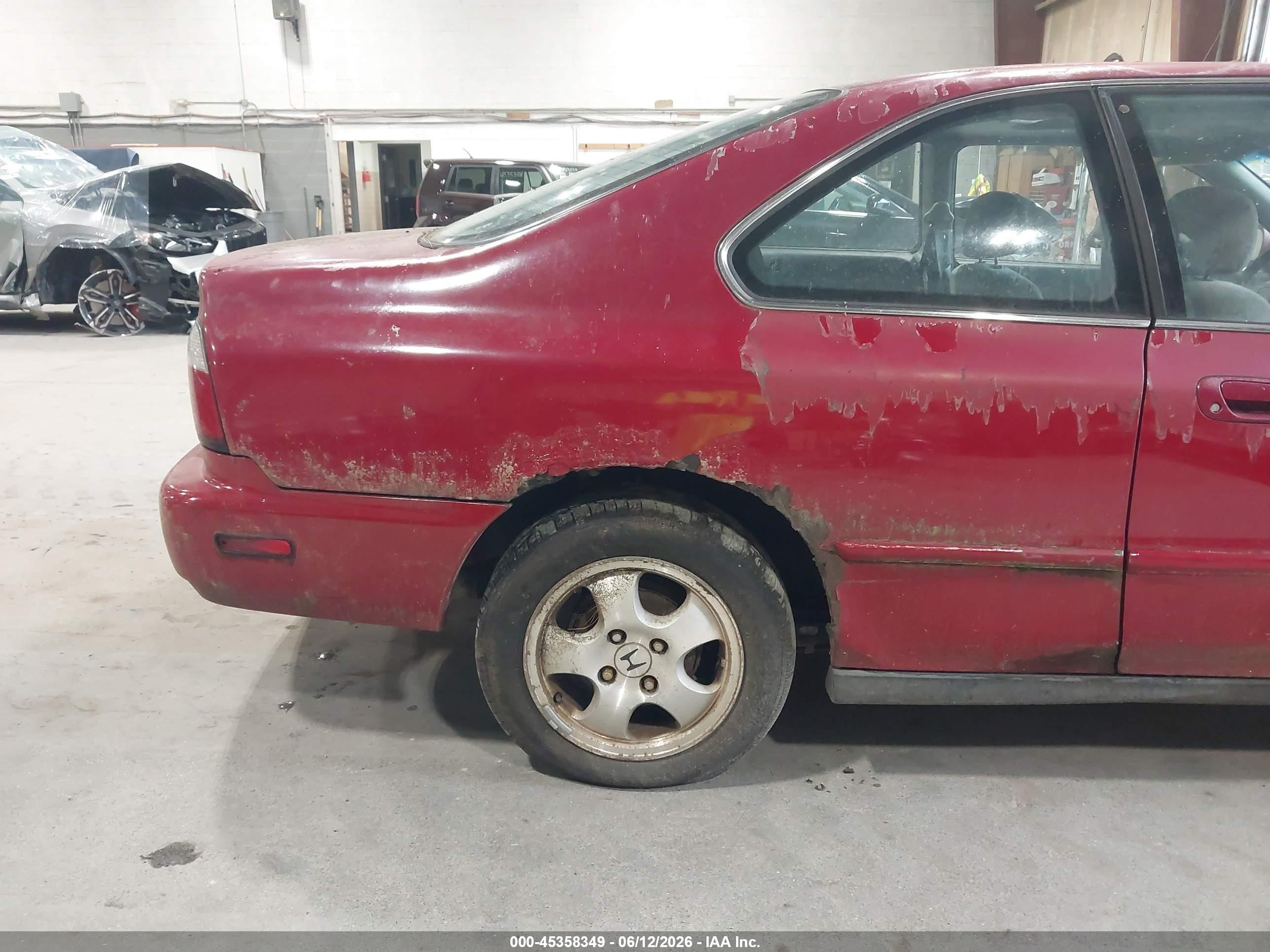 1997 Honda Accord Se Red vin: 1HGCD7203VA005610