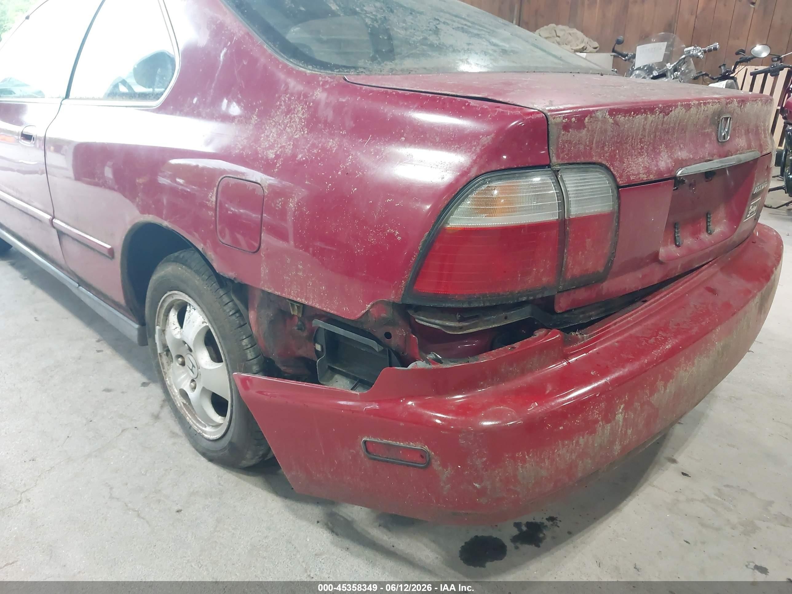 1997 Honda Accord Se Red vin: 1HGCD7203VA005610