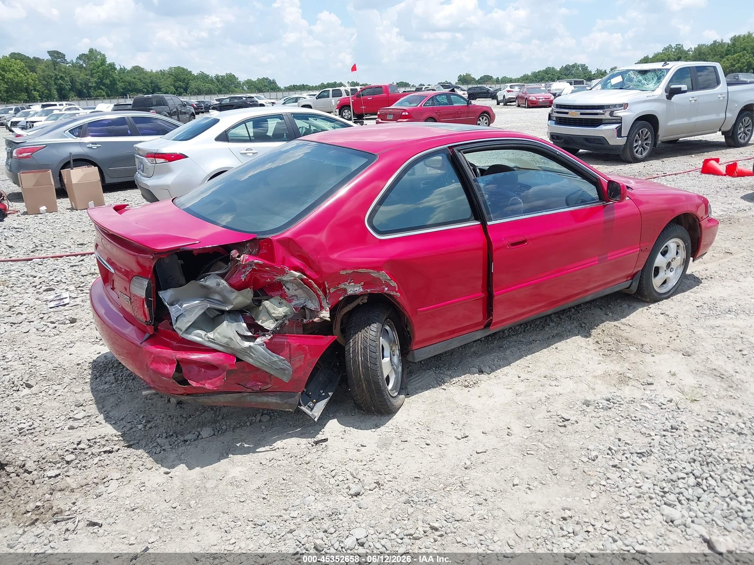 1997 Honda Accord Se Red vin: 1HGCD7205VA026457