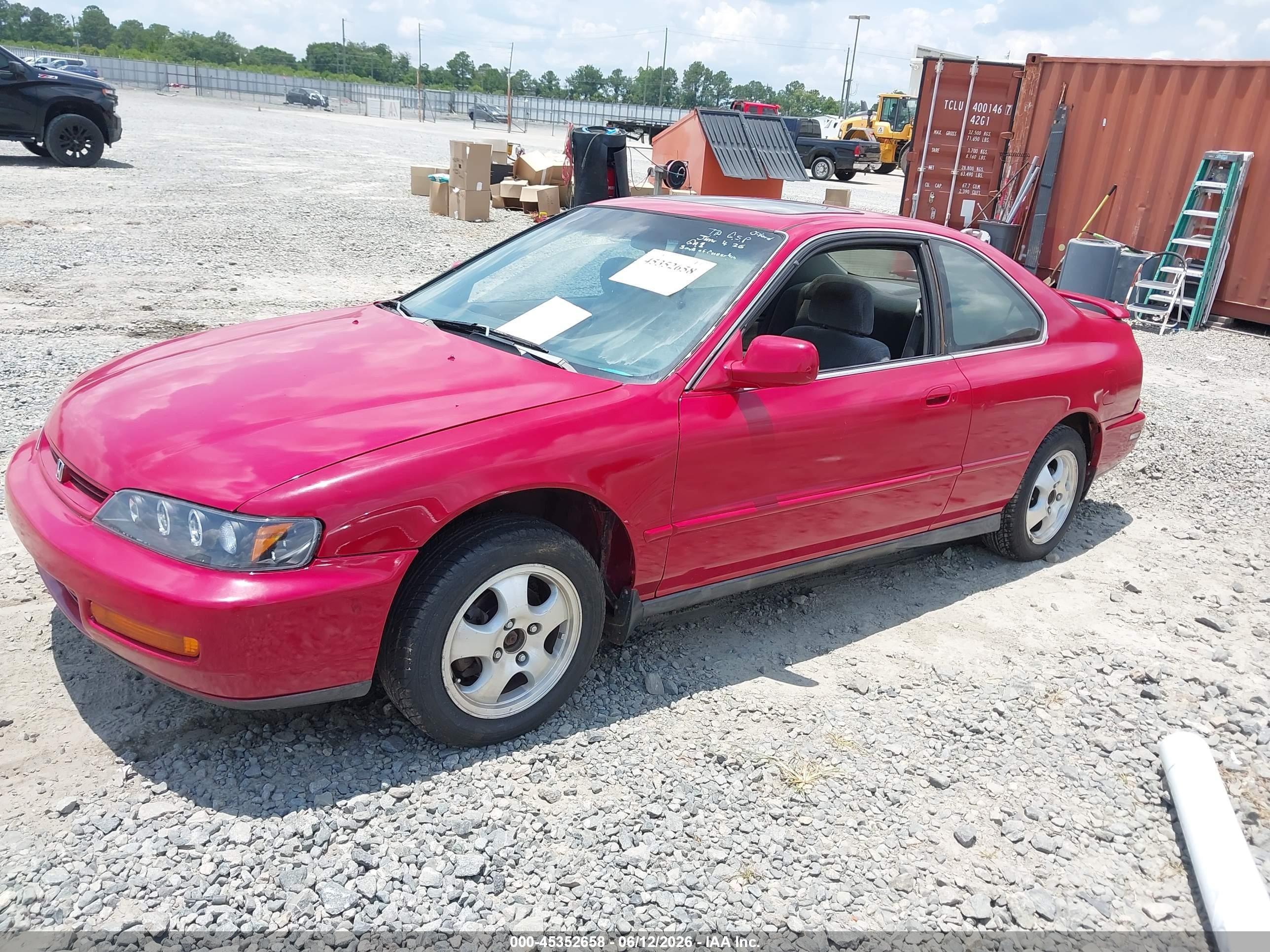 1997 Honda Accord Se Red vin: 1HGCD7205VA026457