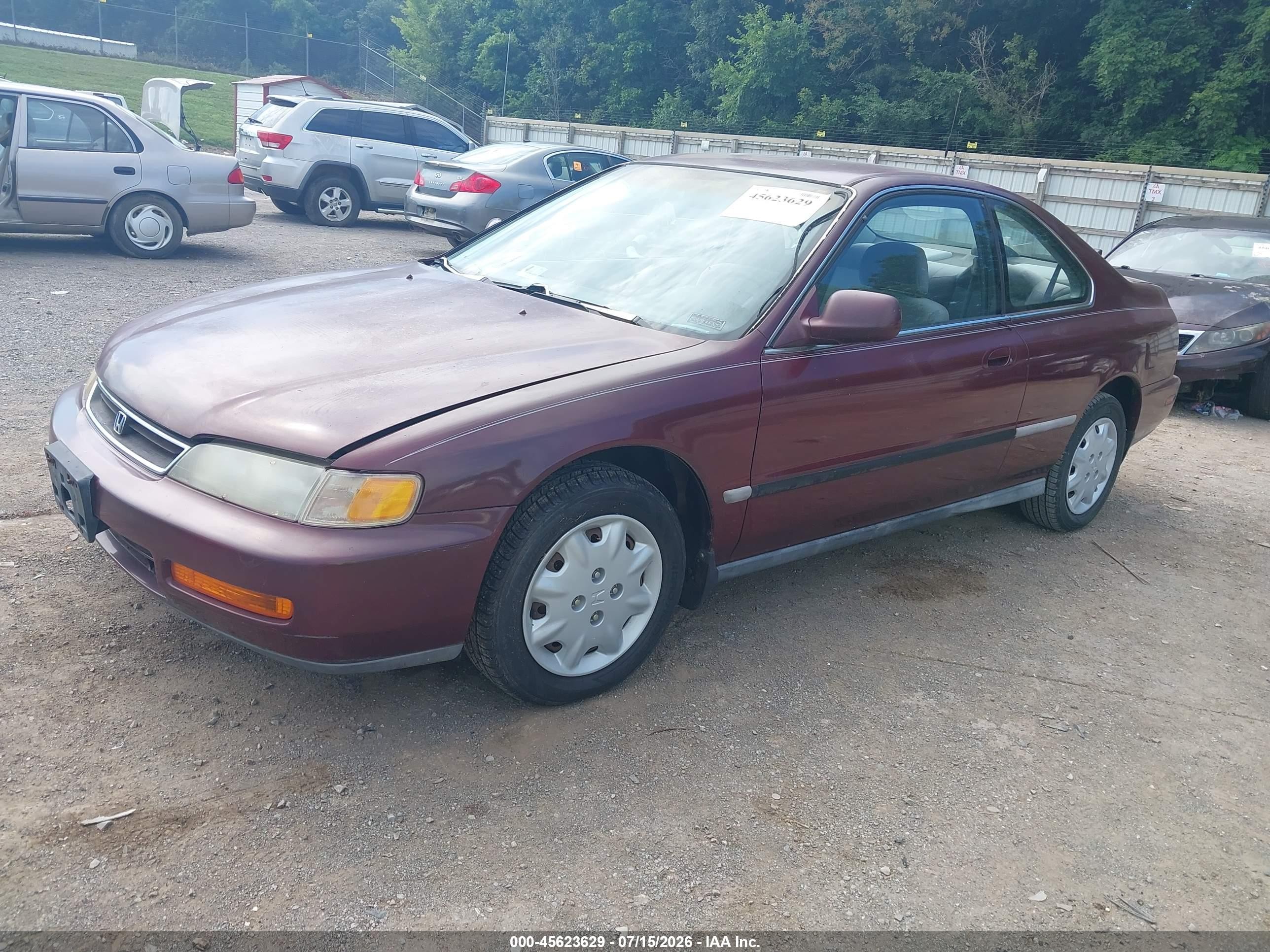 1996 Honda Accord Lx Red vin: 1HGCD7239TA026646