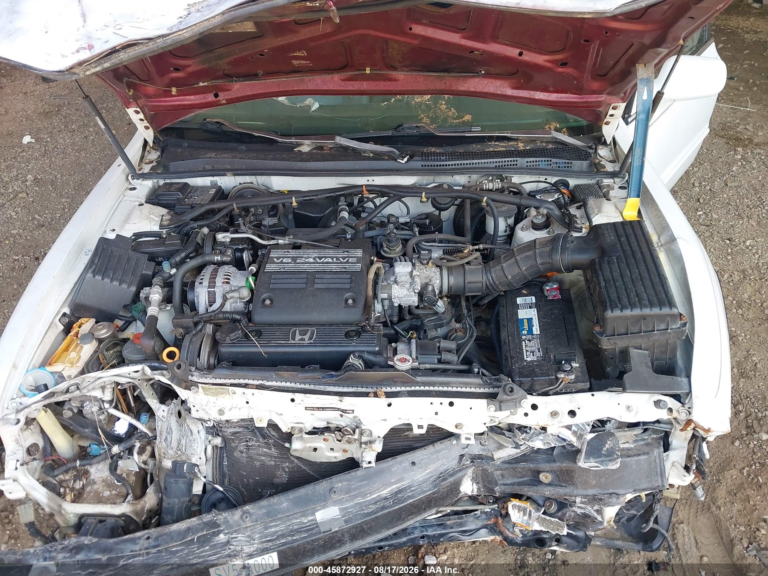 1995 Honda Accord Ex White vin: 1HGCE6663SA002465
