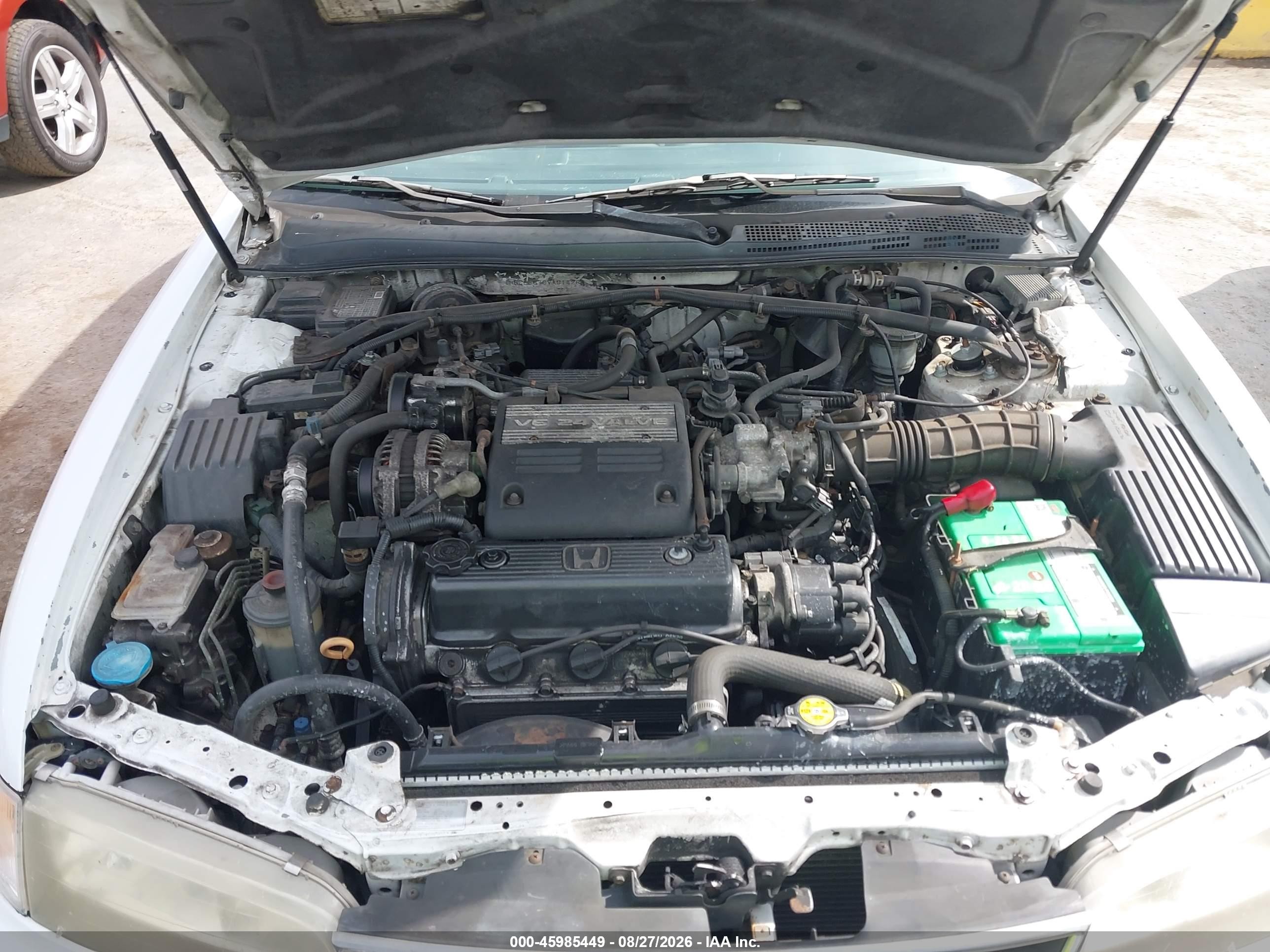 1997 Honda Accord Ex V6 White vin: 1HGCE6676VA014266