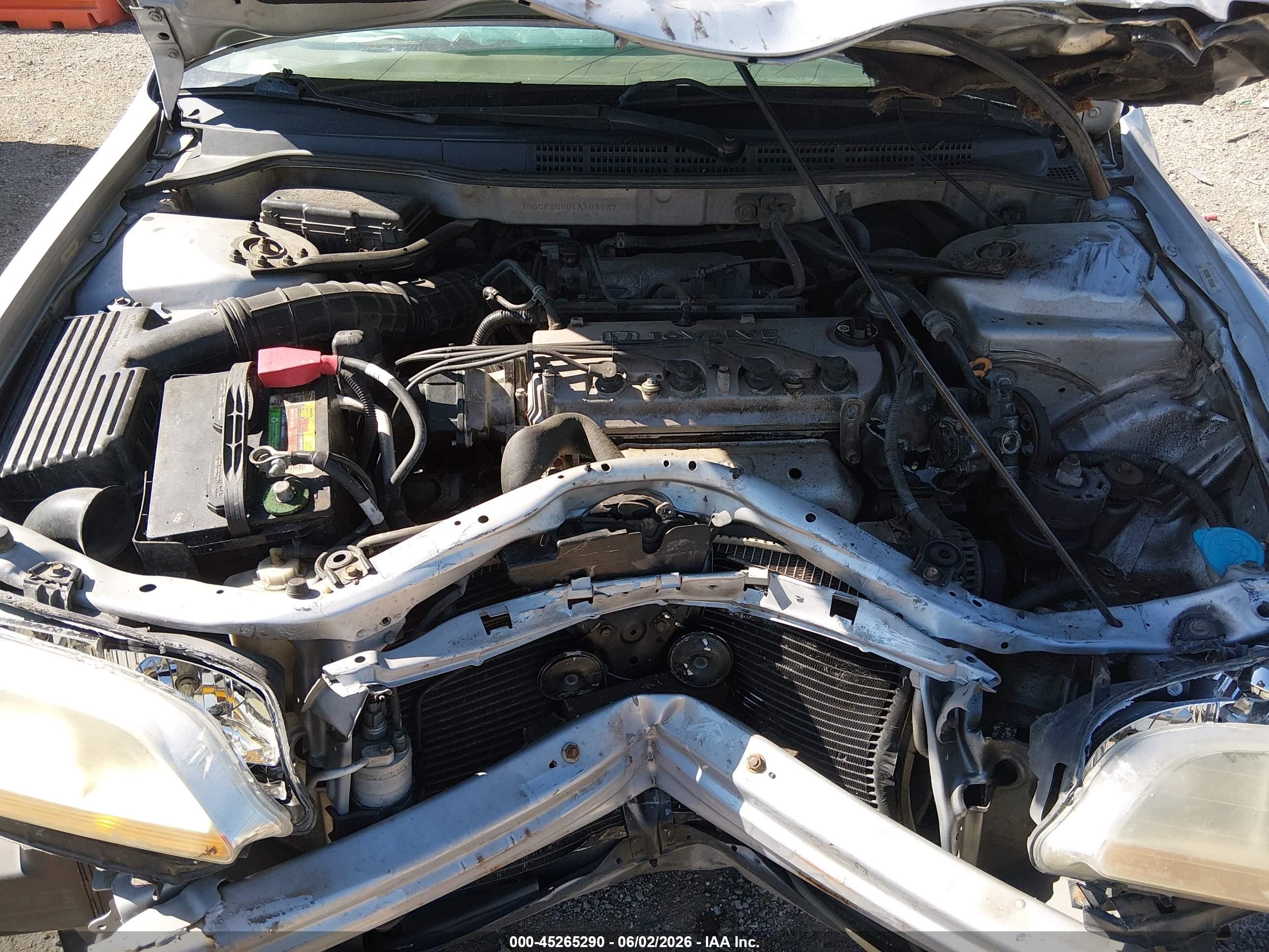 2001 Honda Accord Value Package Silver vin: 1HGCF86601A106967