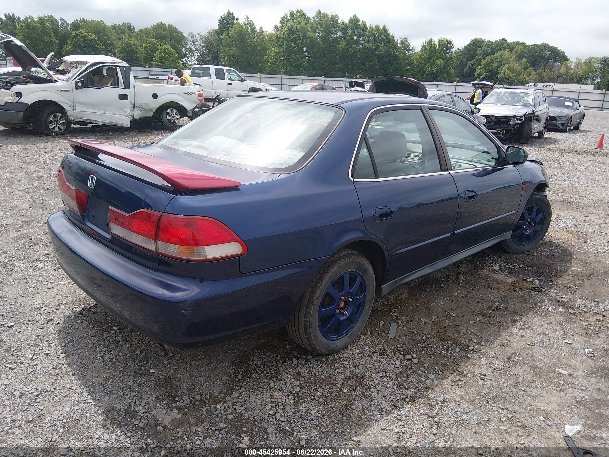 2002 Honda Accord 2.3 Vp Blue vin: 1HGCF86642A129153