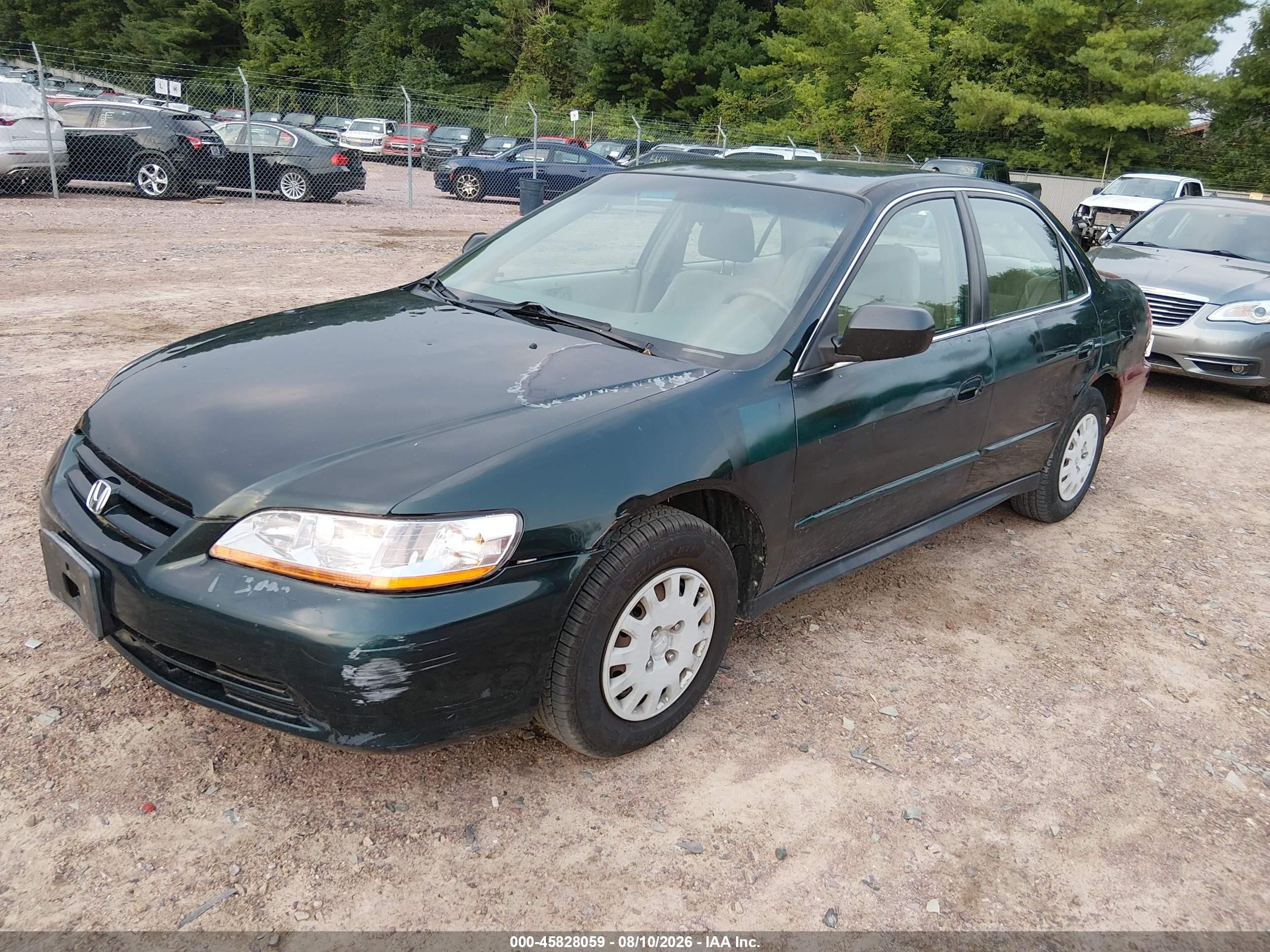 2001 Honda Accord Value Package Green vin: 1HGCF86681A148125