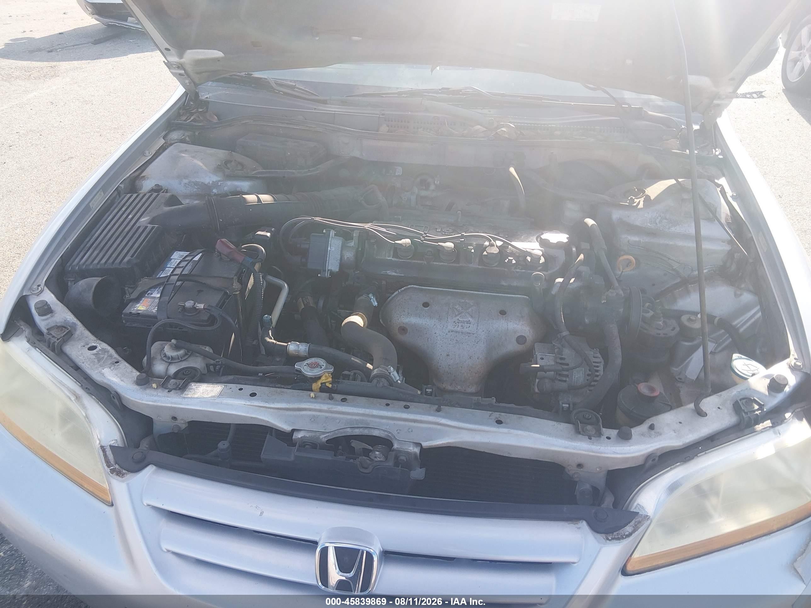 2001 Honda Accord Value Package Silver vin: 1HGCF866X1A096996