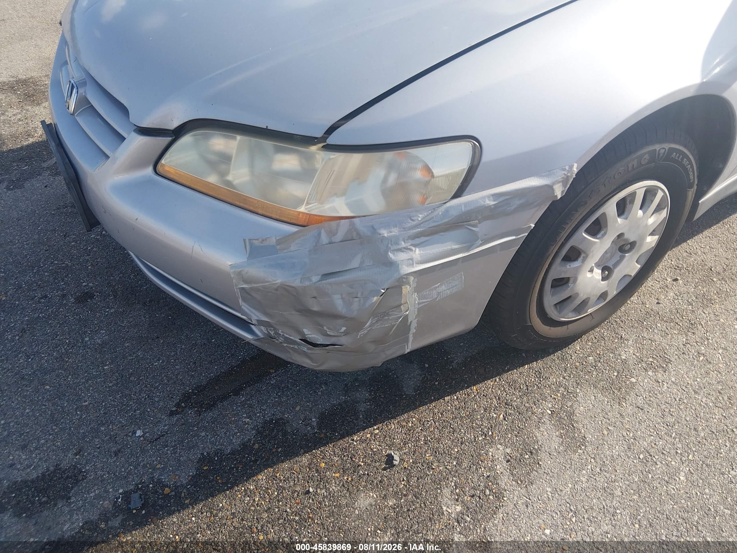 2001 Honda Accord Value Package Silver vin: 1HGCF866X1A096996