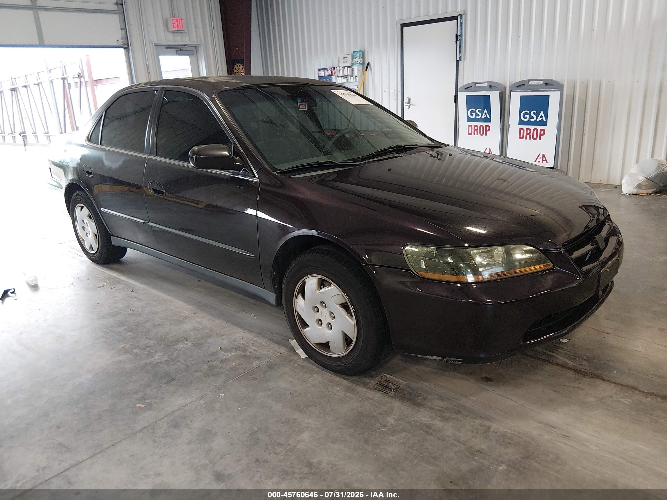 1998 Honda Accord Lx V6 Purple vin: 1HGCG1641WA013322