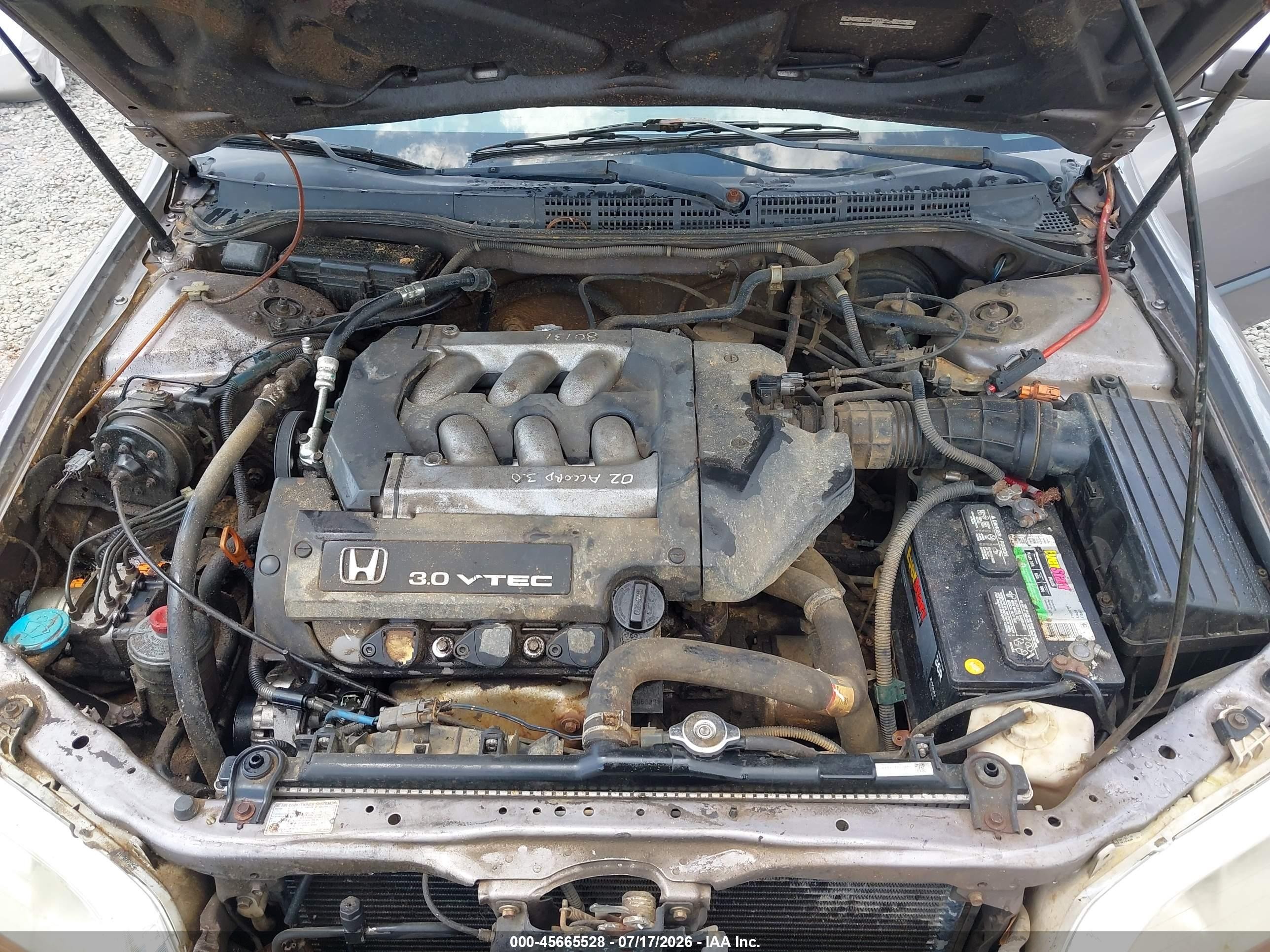 2000 Honda Accord 3.0 Lx Gray vin: 1HGCG1641YA017082
