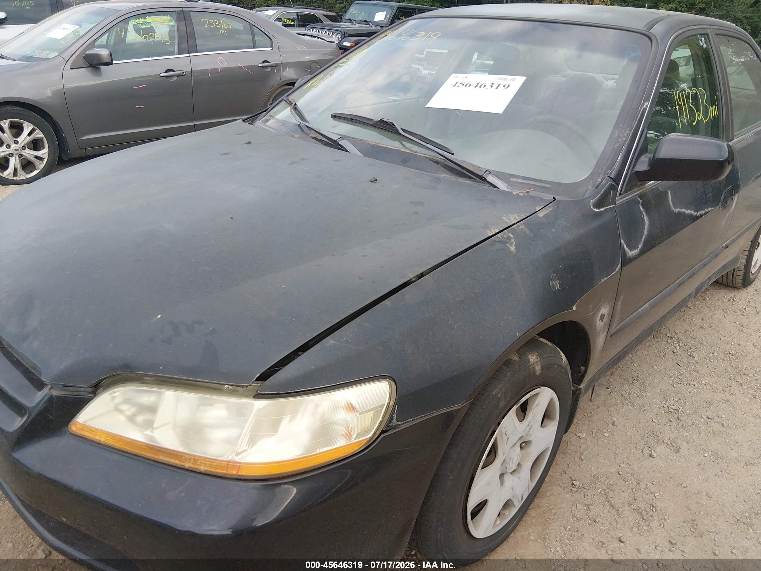 1998 Honda Accord Lx V6 Black vin: 1HGCG1643WA075109