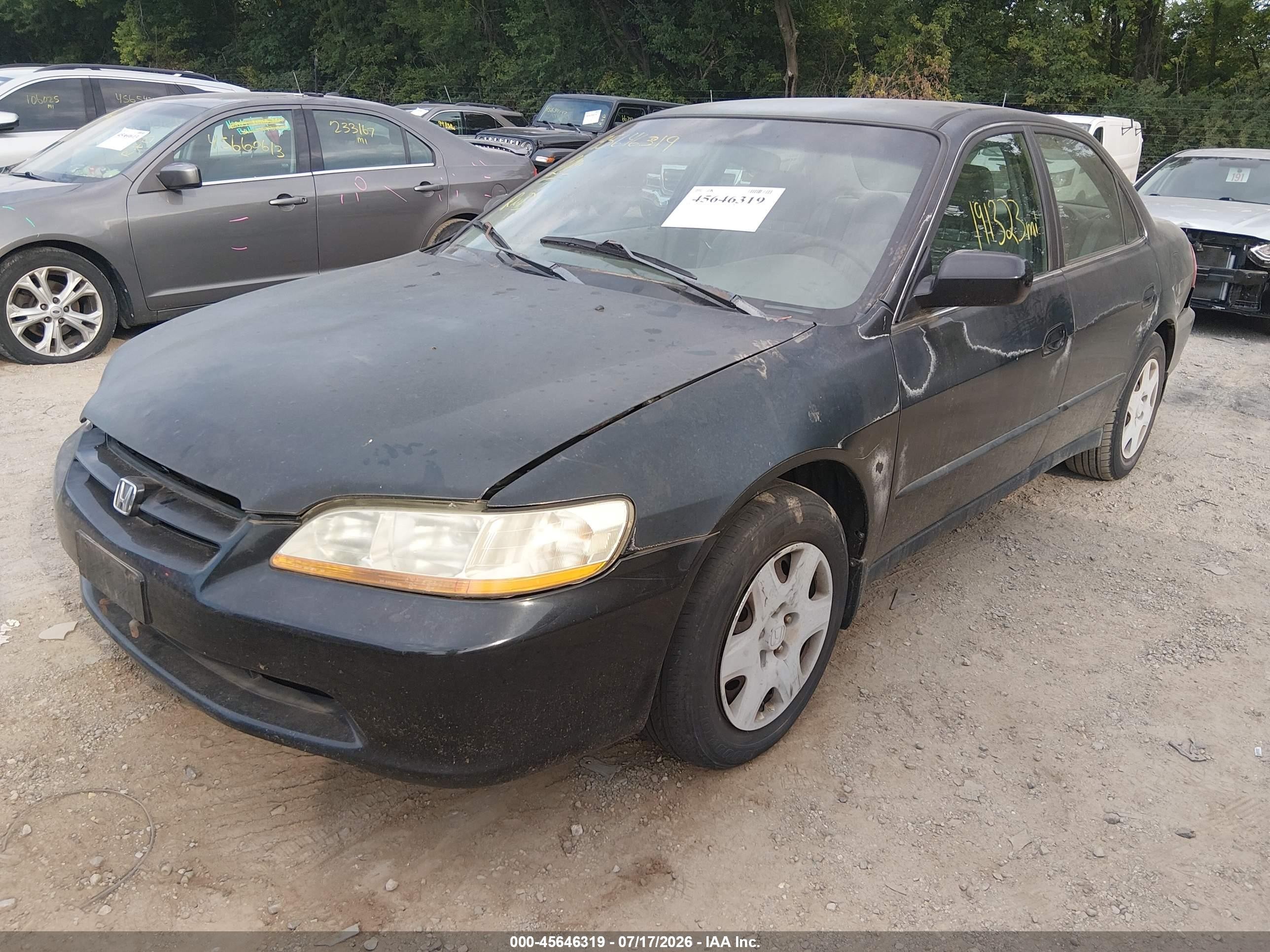 1998 Honda Accord Lx V6 Black vin: 1HGCG1643WA075109
