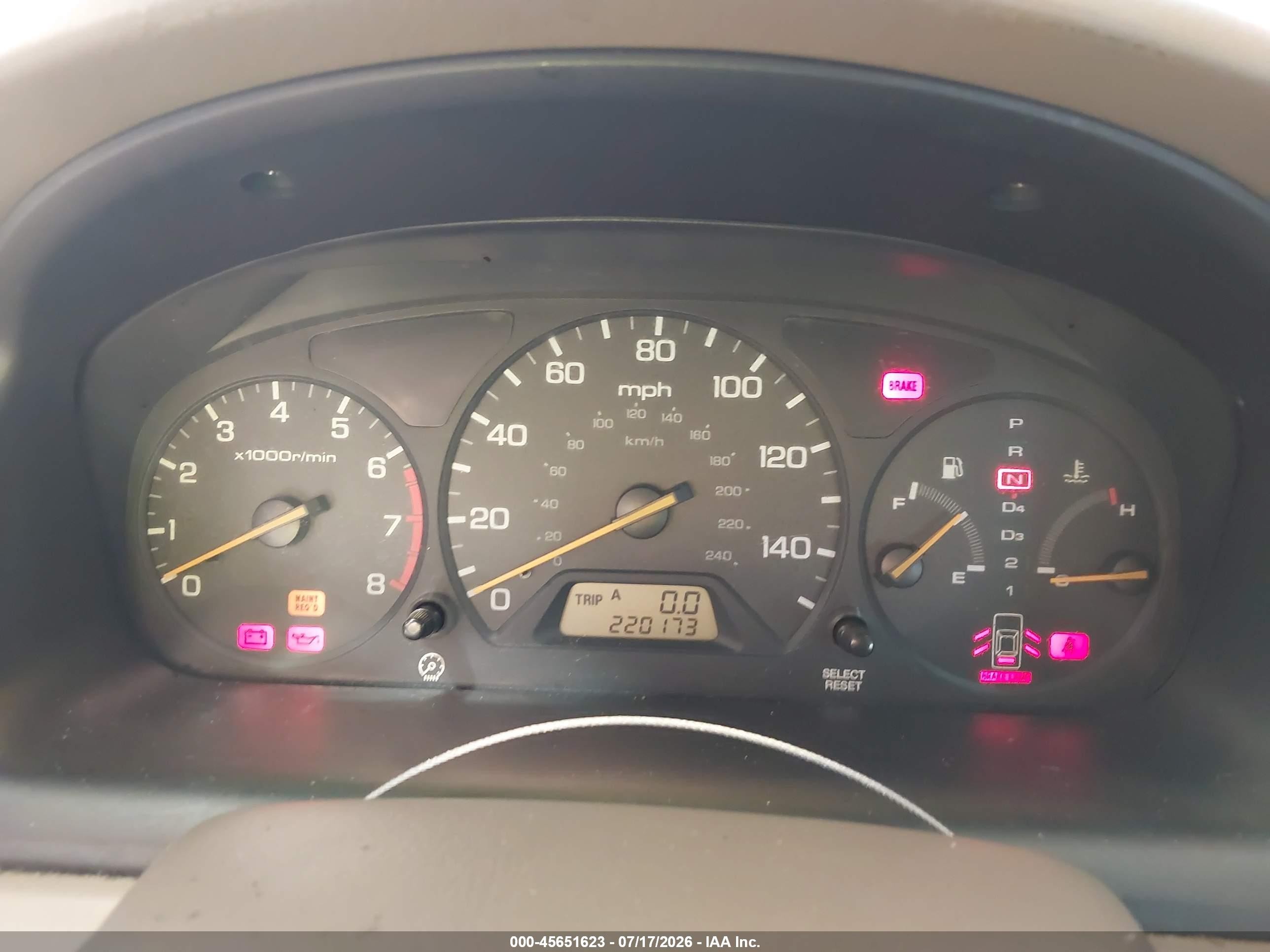 1999 Honda Accord Lx V6 Champagne vin: 1HGCG1644XA057770