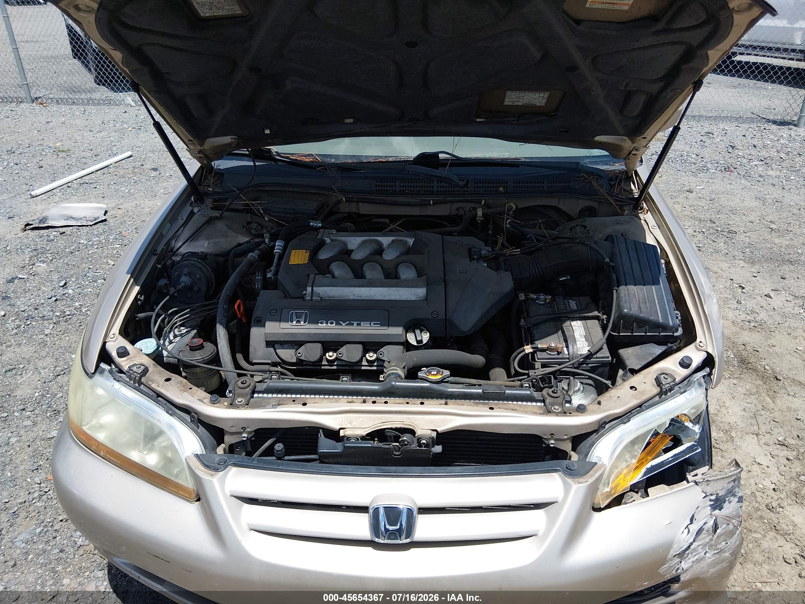 2002 Honda Accord 3.0 Lx Бежевый vin: 1HGCG16462A036489