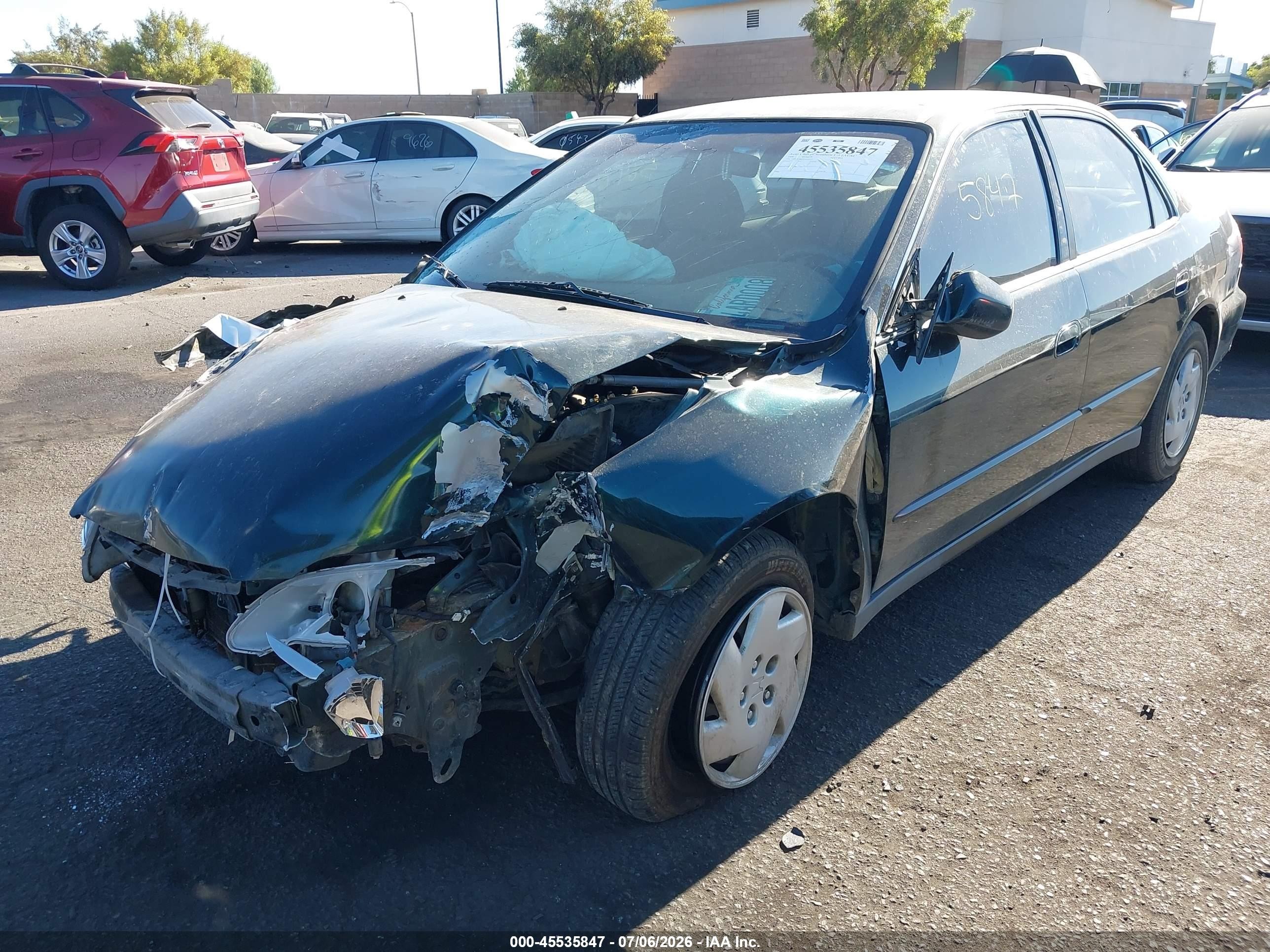 1998 Honda Accord Lx V6 Green vin: 1HGCG1646WA024557