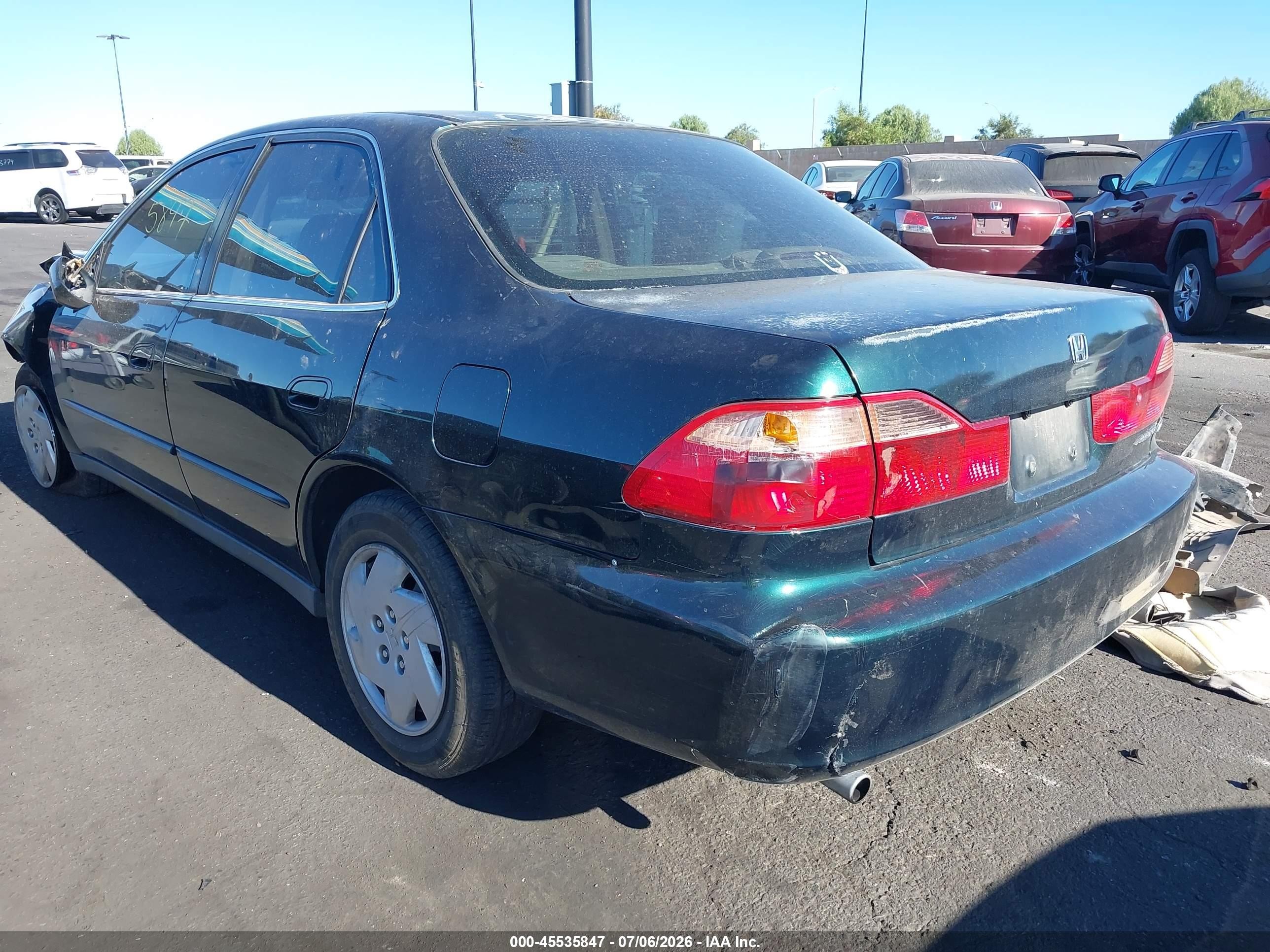 1998 Honda Accord Lx V6 Green vin: 1HGCG1646WA024557