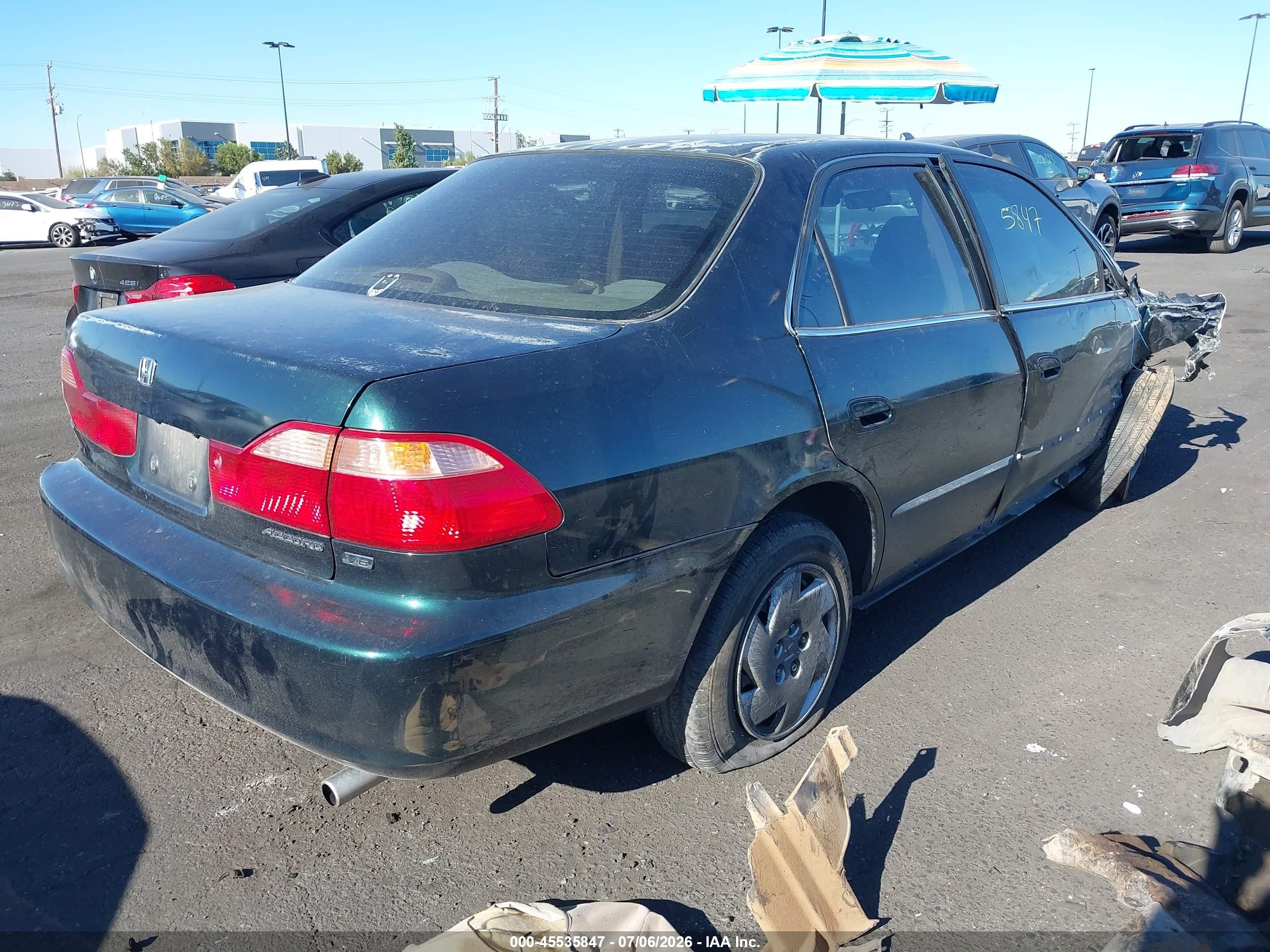 1998 Honda Accord Lx V6 Green vin: 1HGCG1646WA024557