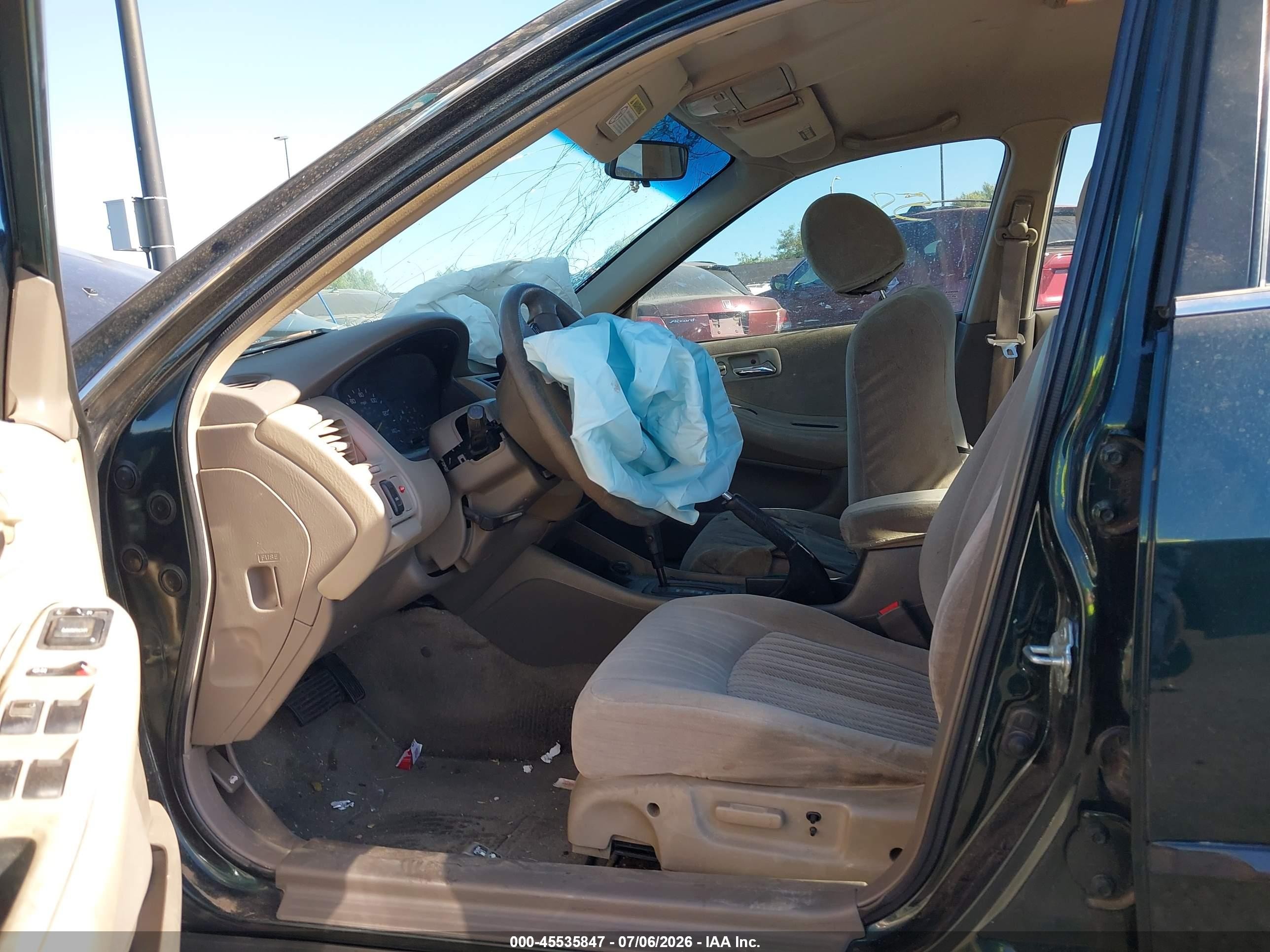 1998 Honda Accord Lx V6 Green vin: 1HGCG1646WA024557
