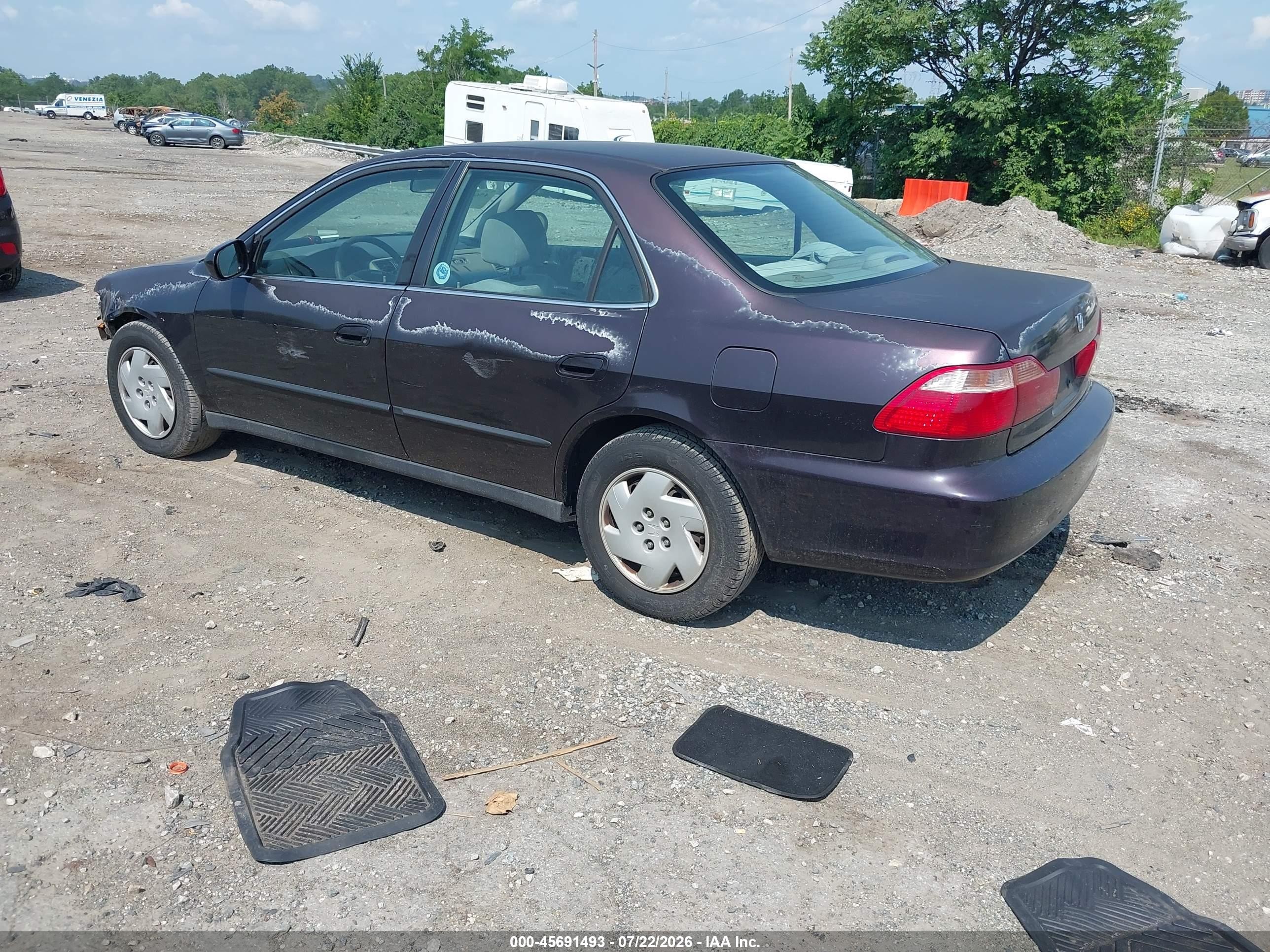 1998 Honda Accord Lx V6 Purple vin: 1HGCG1647WA022428