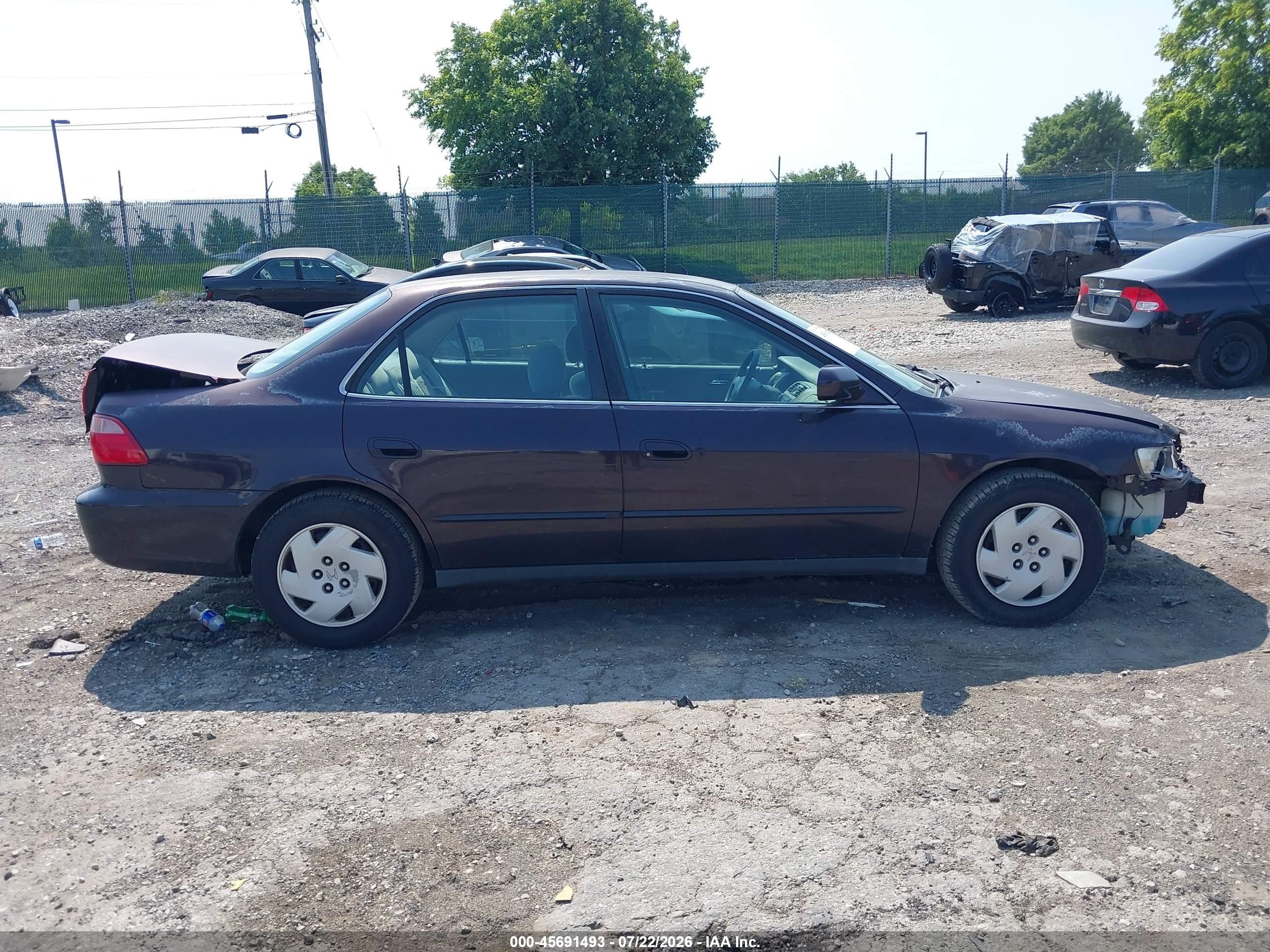 1998 Honda Accord Lx V6 Purple vin: 1HGCG1647WA022428