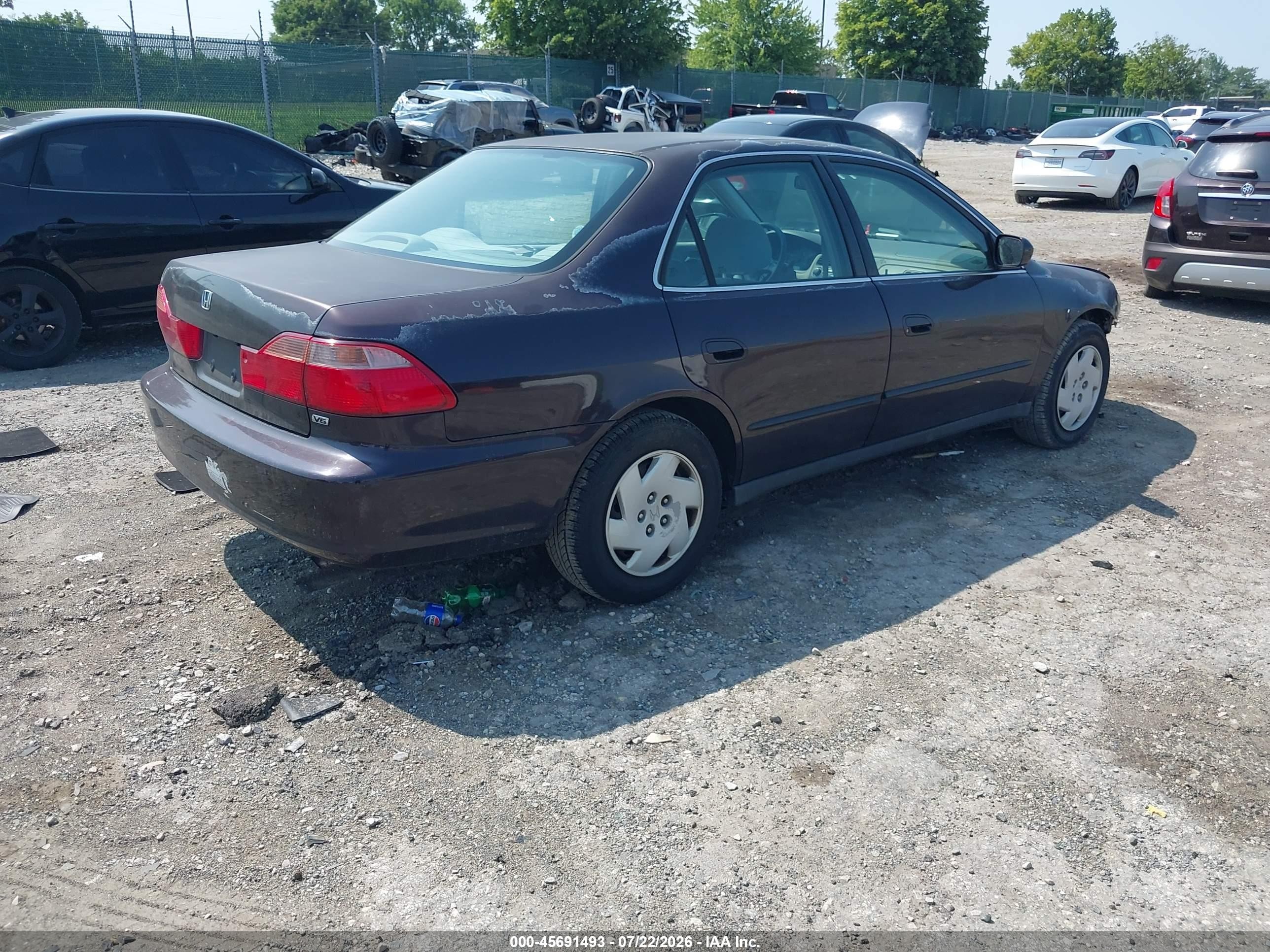 1998 Honda Accord Lx V6 Purple vin: 1HGCG1647WA022428