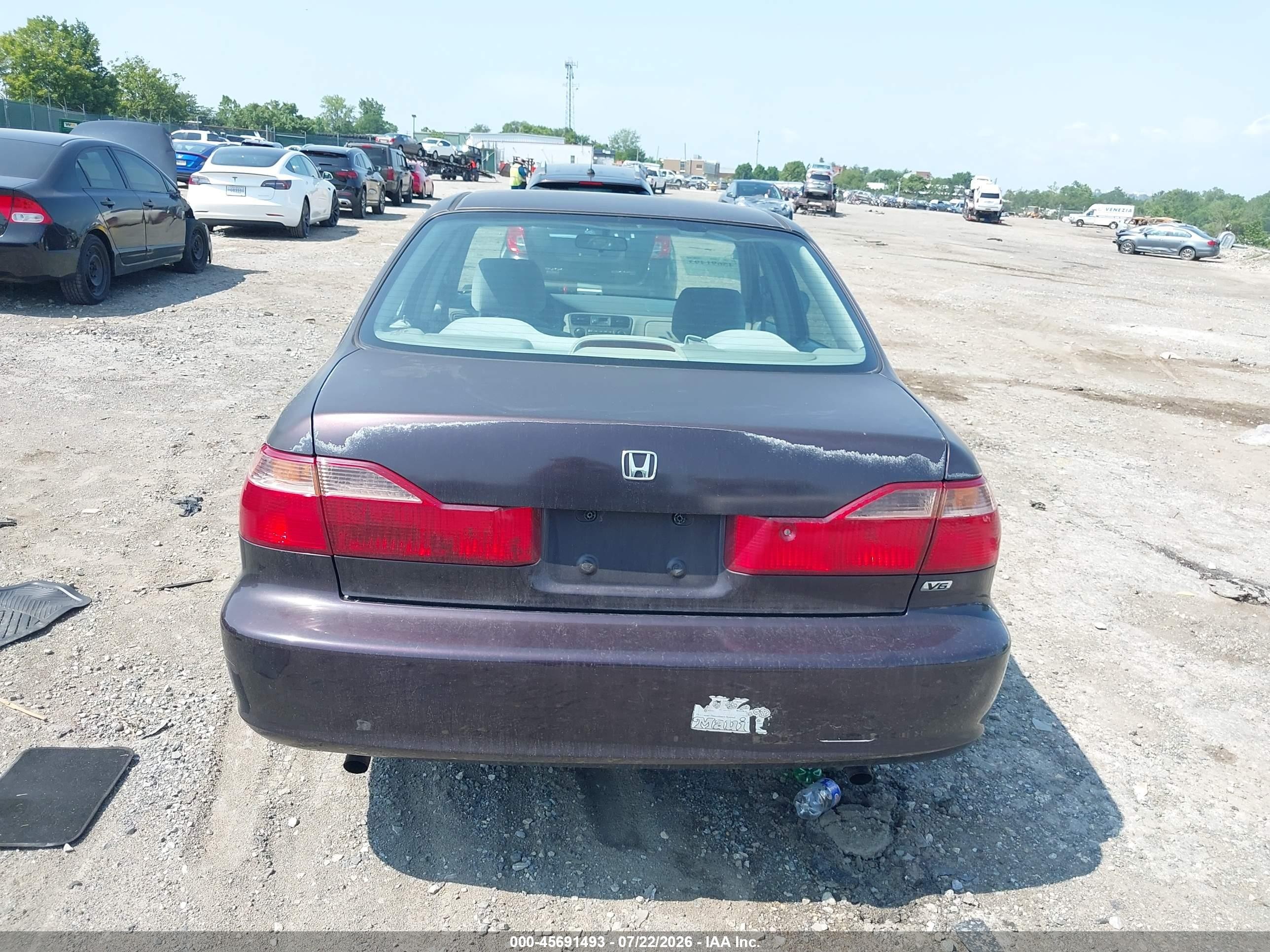 1998 Honda Accord Lx V6 Purple vin: 1HGCG1647WA022428