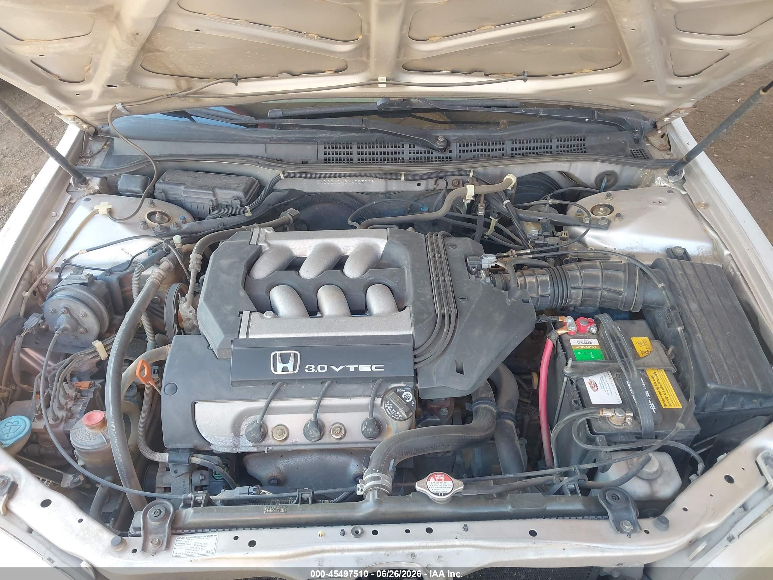 1998 Honda Accord Lx V6 Gray vin: 1HGCG1648WA025709