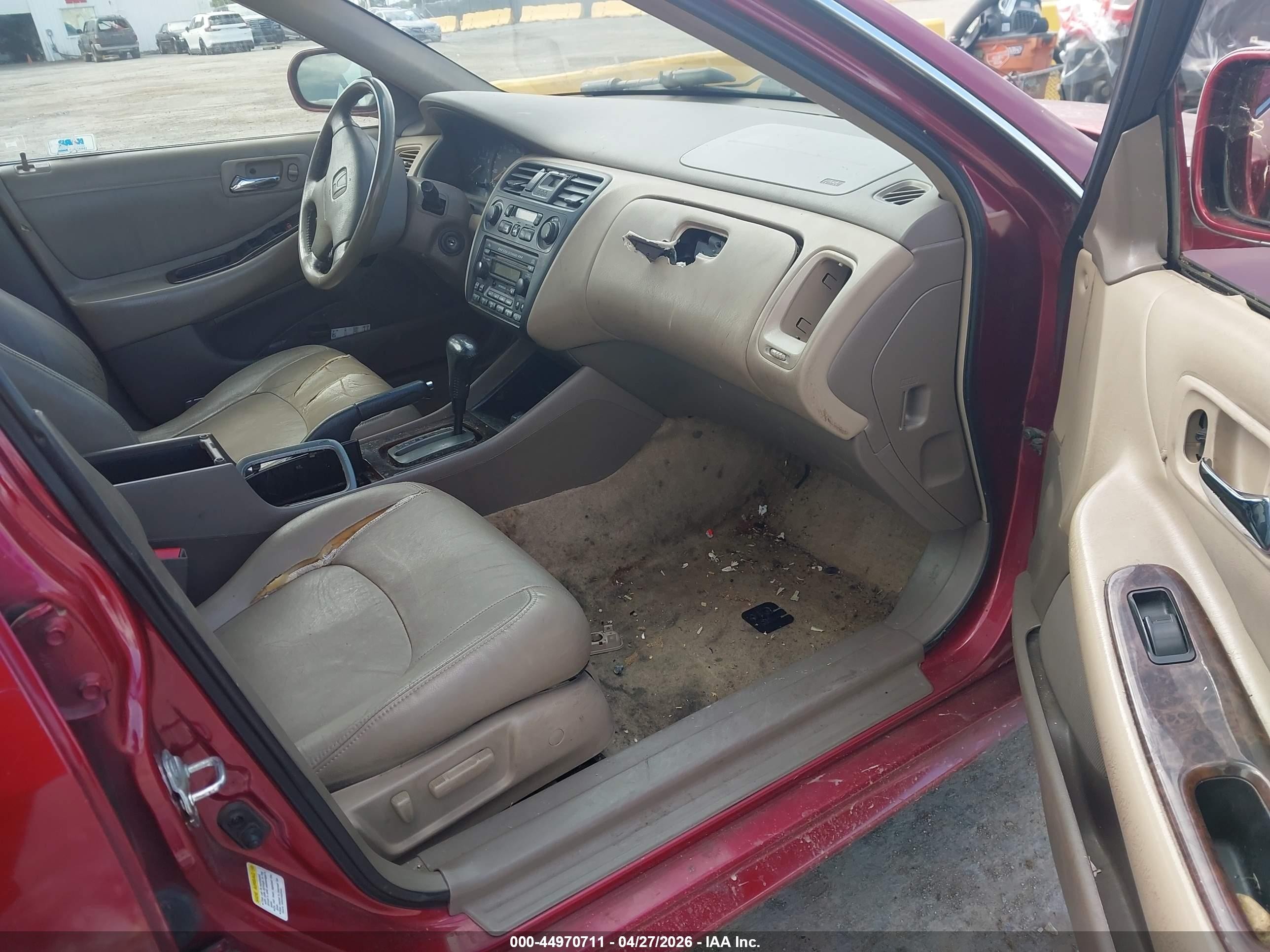 2001 Honda Accord 3.0 Ex Red vin: 1HGCG16501A069947
