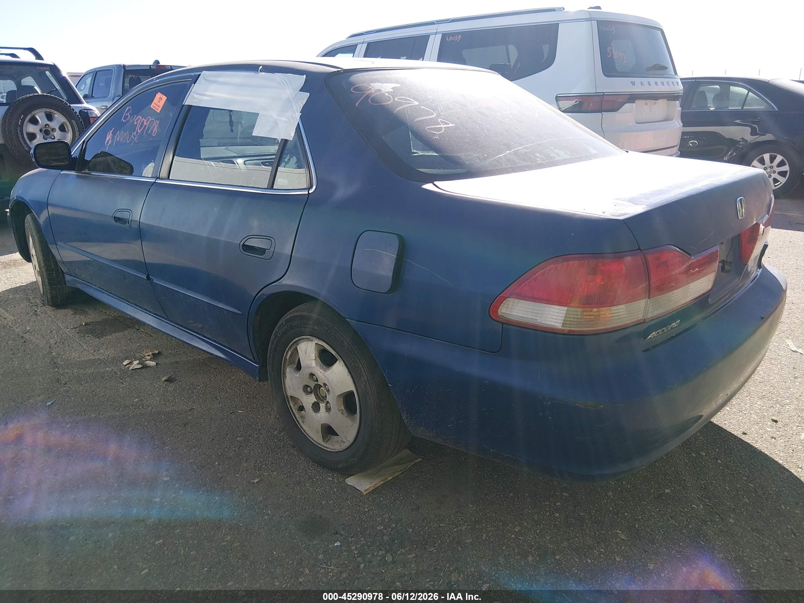 2002 Honda Accord 3.0 Ex Blue vin: 1HGCG16502A000547