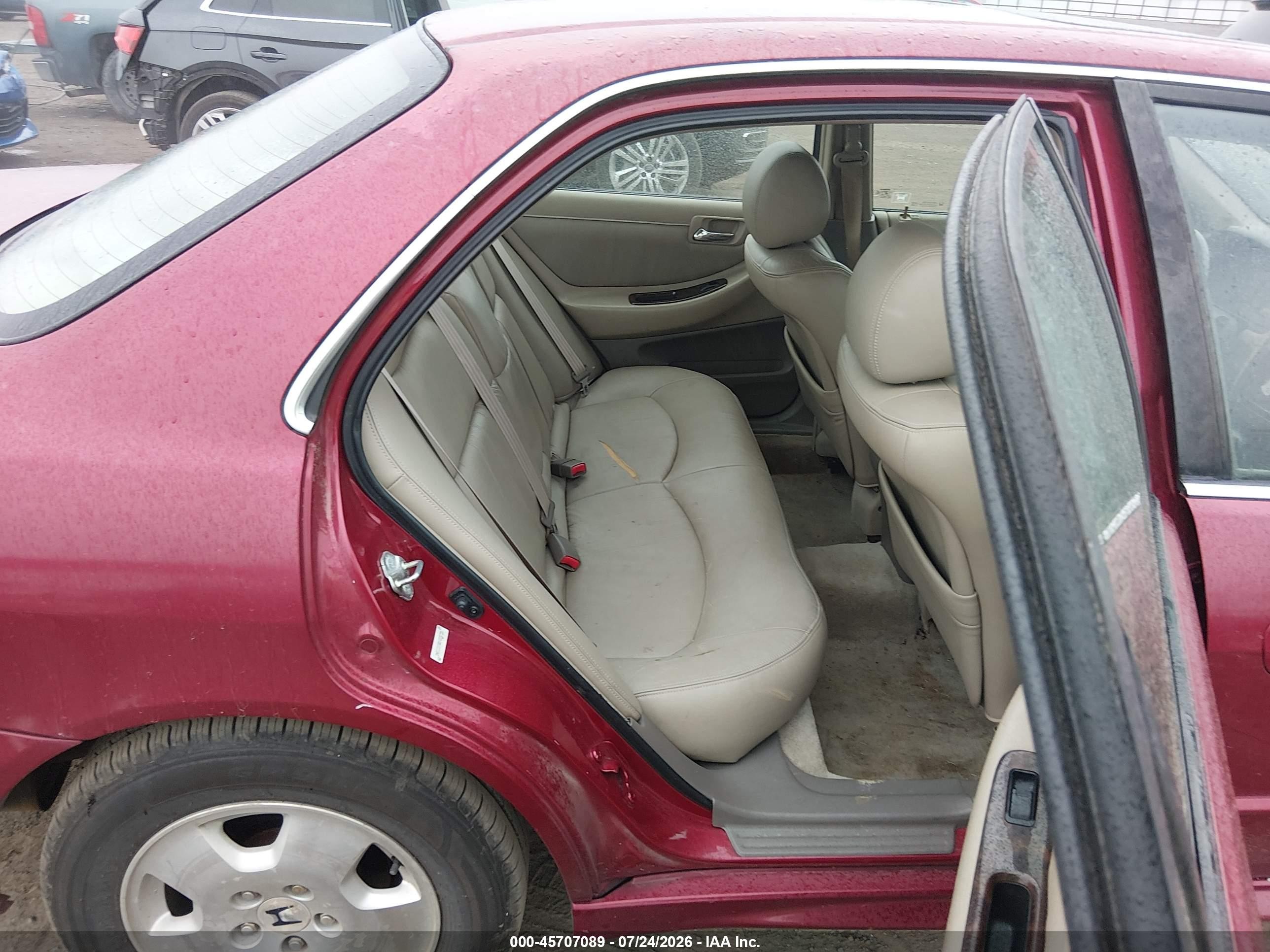 2002 Honda Accord 3.0 Ex Red vin: 1HGCG16502A010723