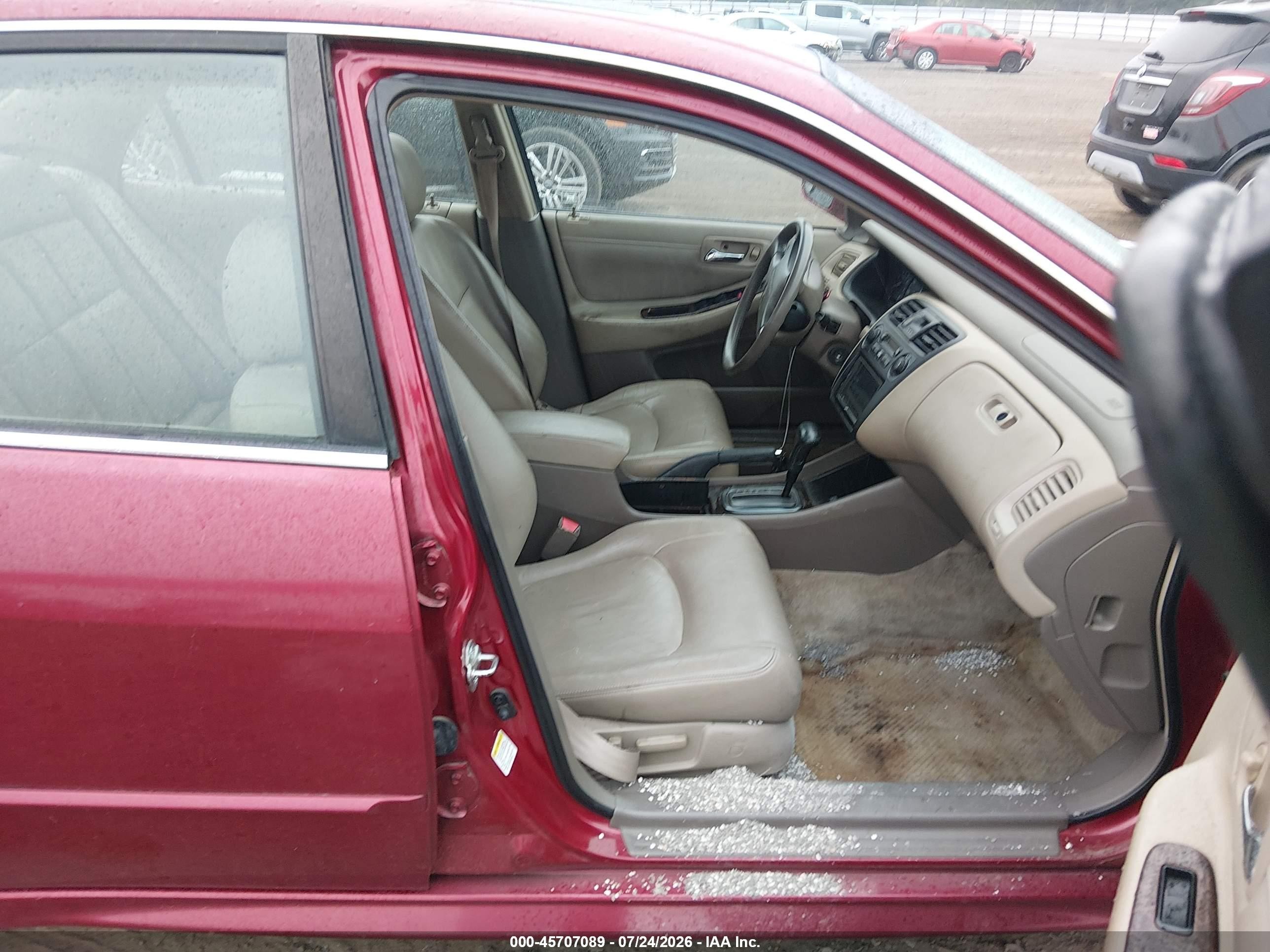 2002 Honda Accord 3.0 Ex Red vin: 1HGCG16502A010723