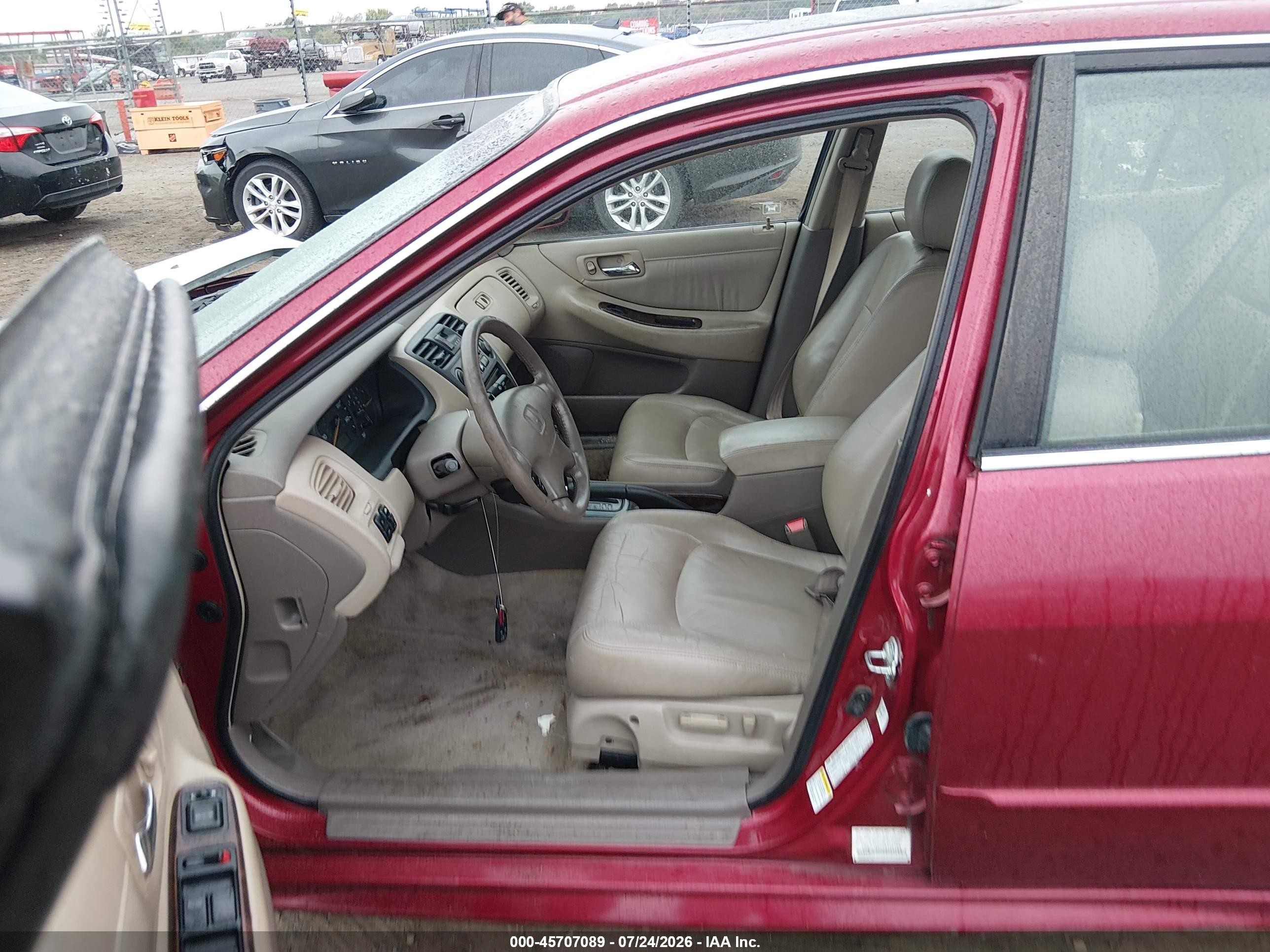 2002 Honda Accord 3.0 Ex Red vin: 1HGCG16502A010723