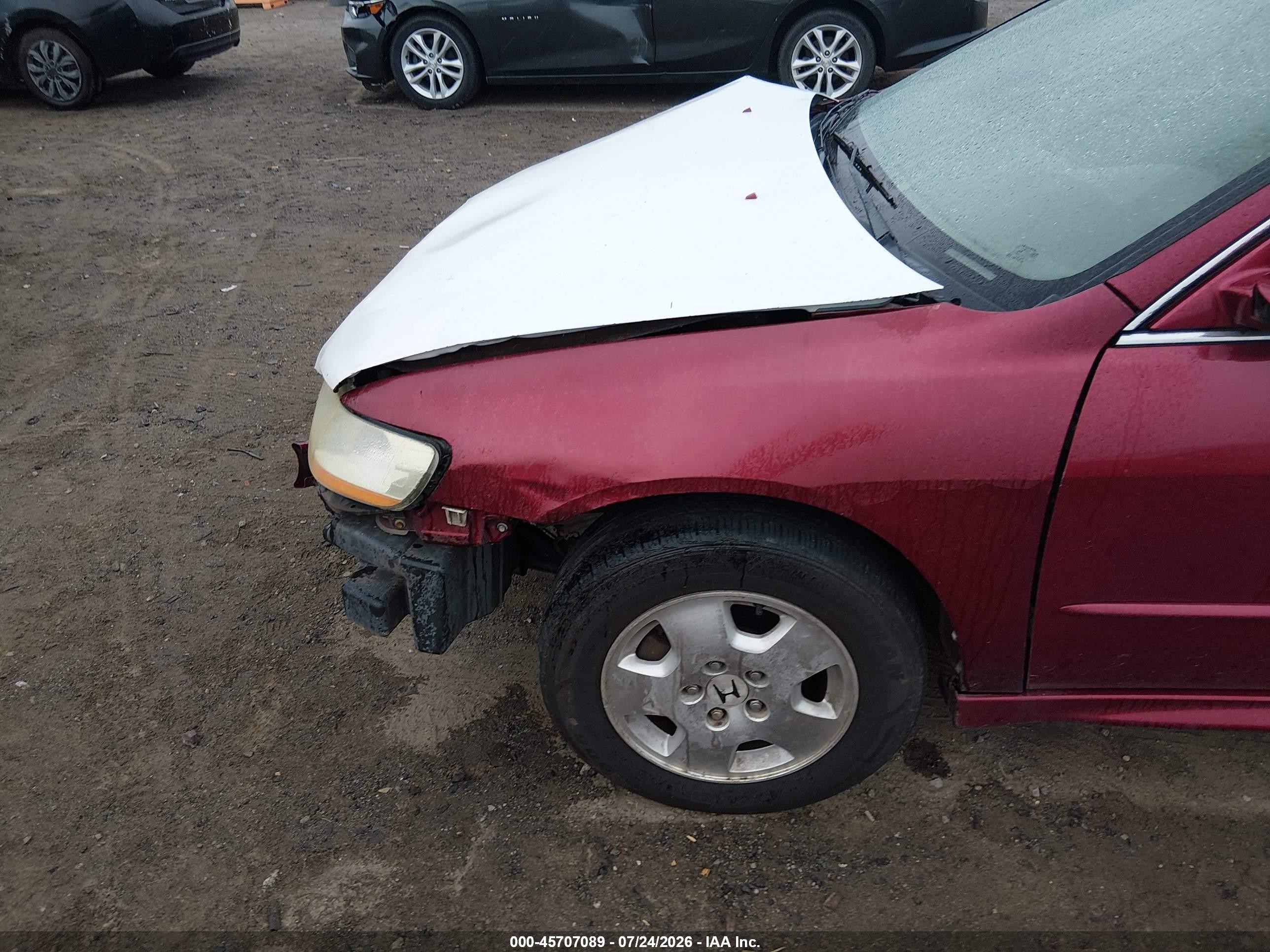 2002 Honda Accord 3.0 Ex Red vin: 1HGCG16502A010723