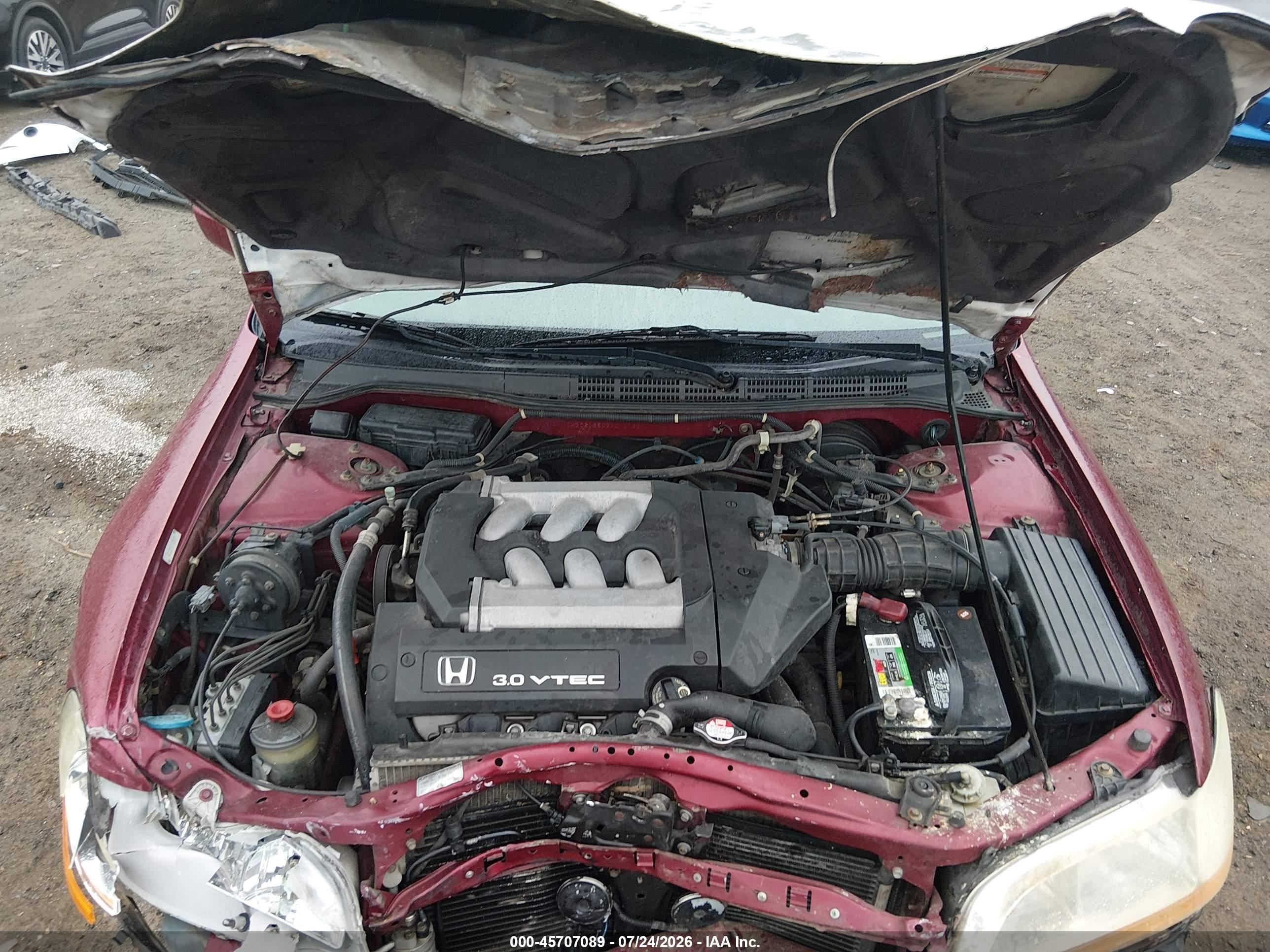 2002 Honda Accord 3.0 Ex Красный vin: 1HGCG16502A010723