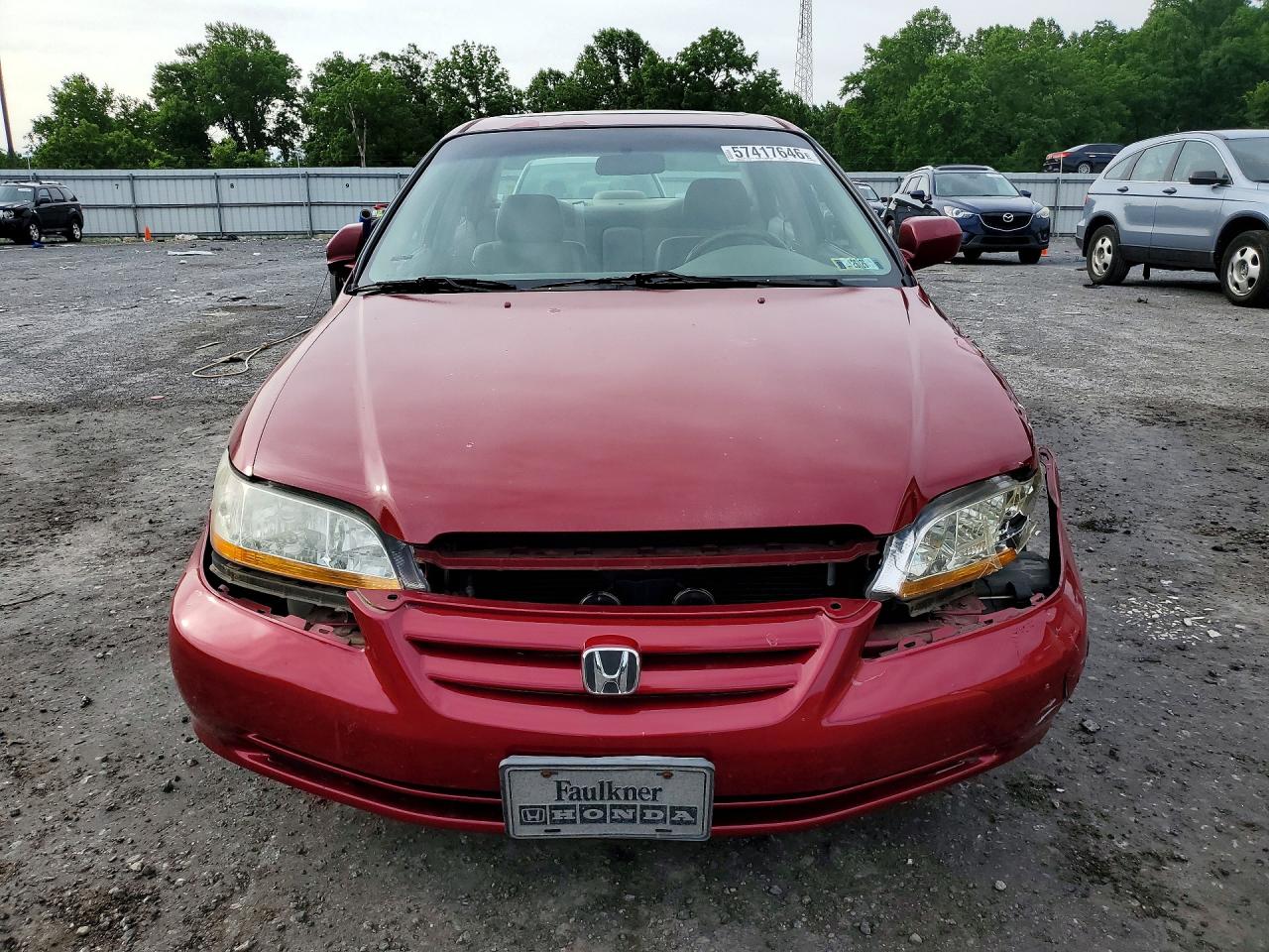 2002 Honda Accord Ex Red vin: 1HGCG16502A026209
