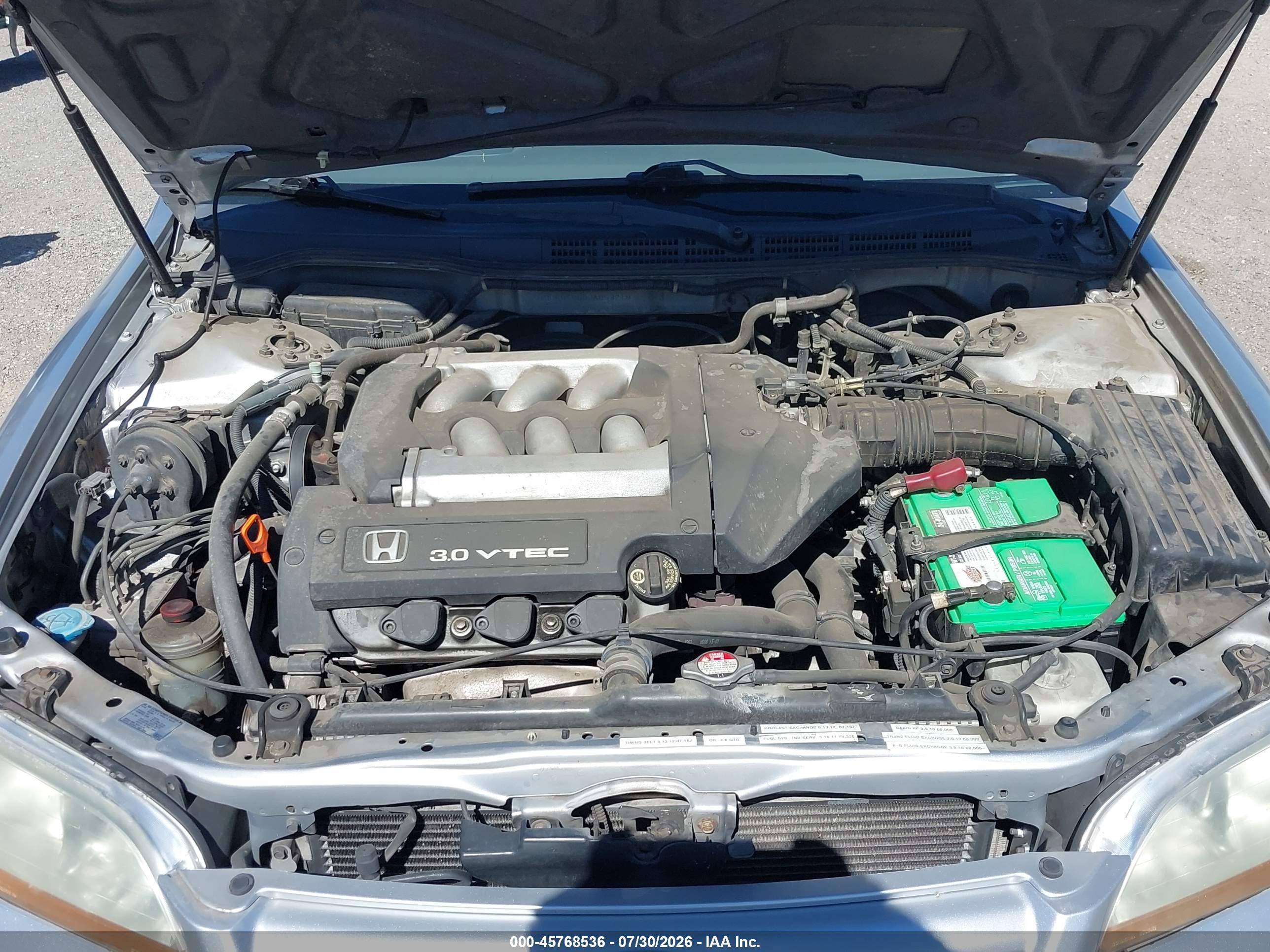 2002 Honda Accord 3.0 Ex Silver vin: 1HGCG16502A053216