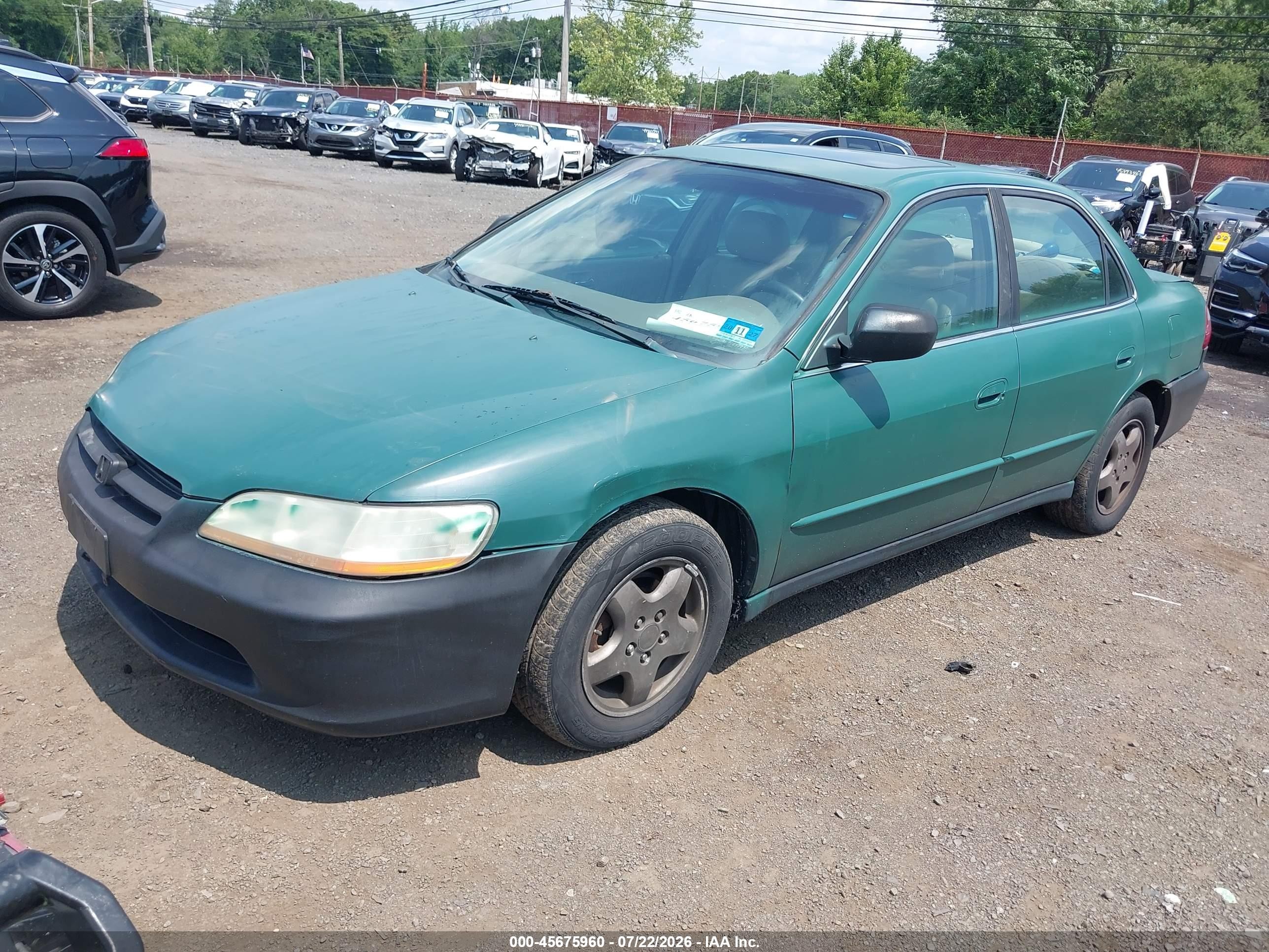 2000 Honda Accord 3.0 Ex Green vin: 1HGCG1650YA068663