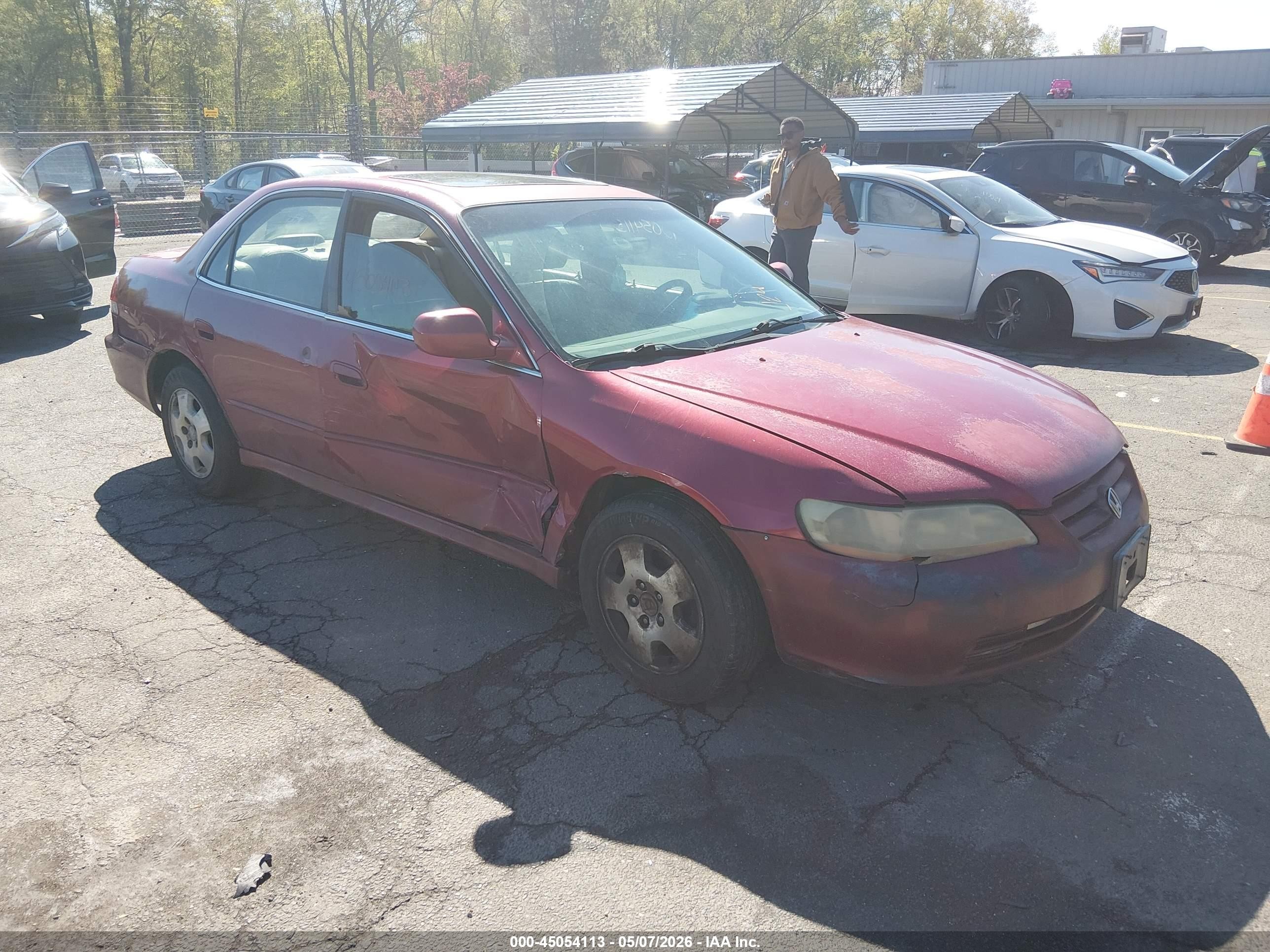 2002 Honda Accord 3.0 Ex Burgundy vin: 1HGCG16512A007202