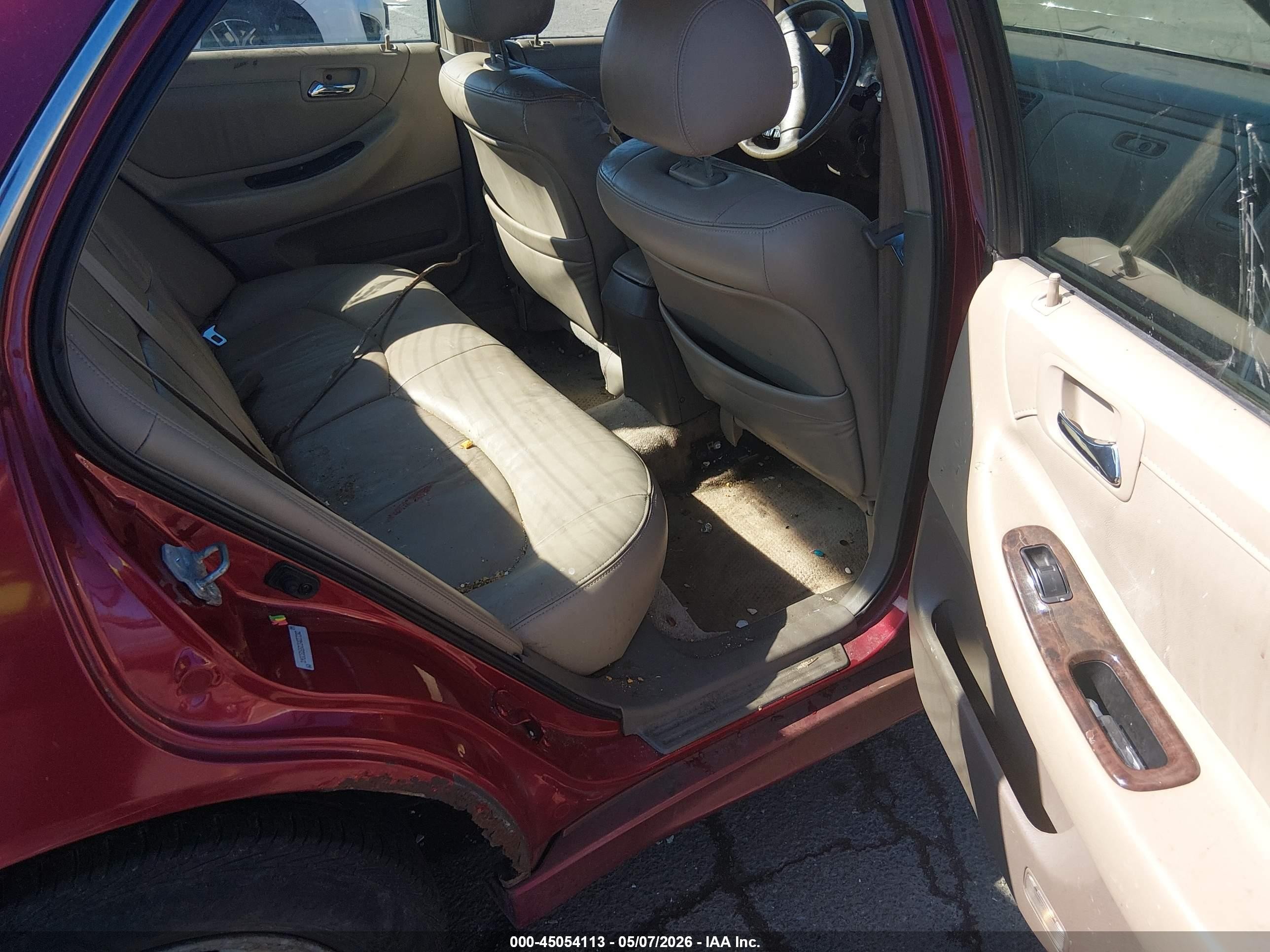 2002 Honda Accord 3.0 Ex Burgundy vin: 1HGCG16512A007202