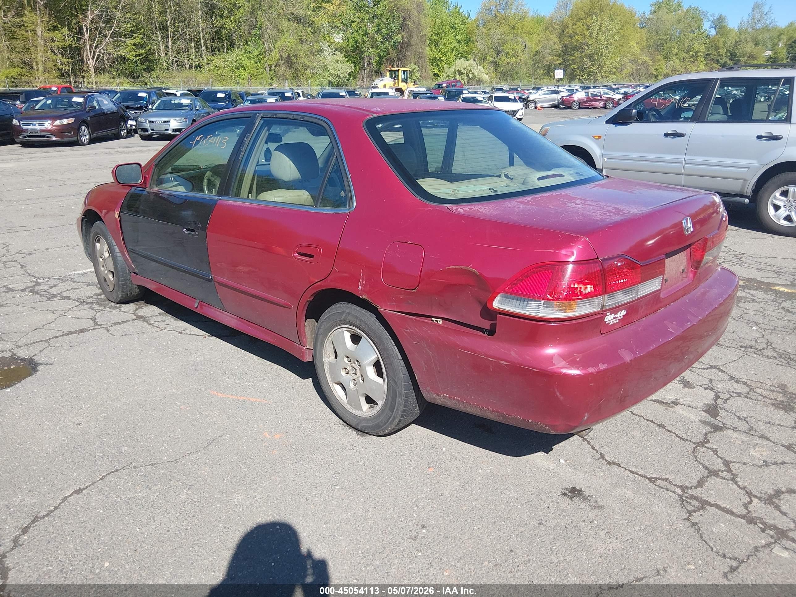 2002 Honda Accord 3.0 Ex Burgundy vin: 1HGCG16512A007202