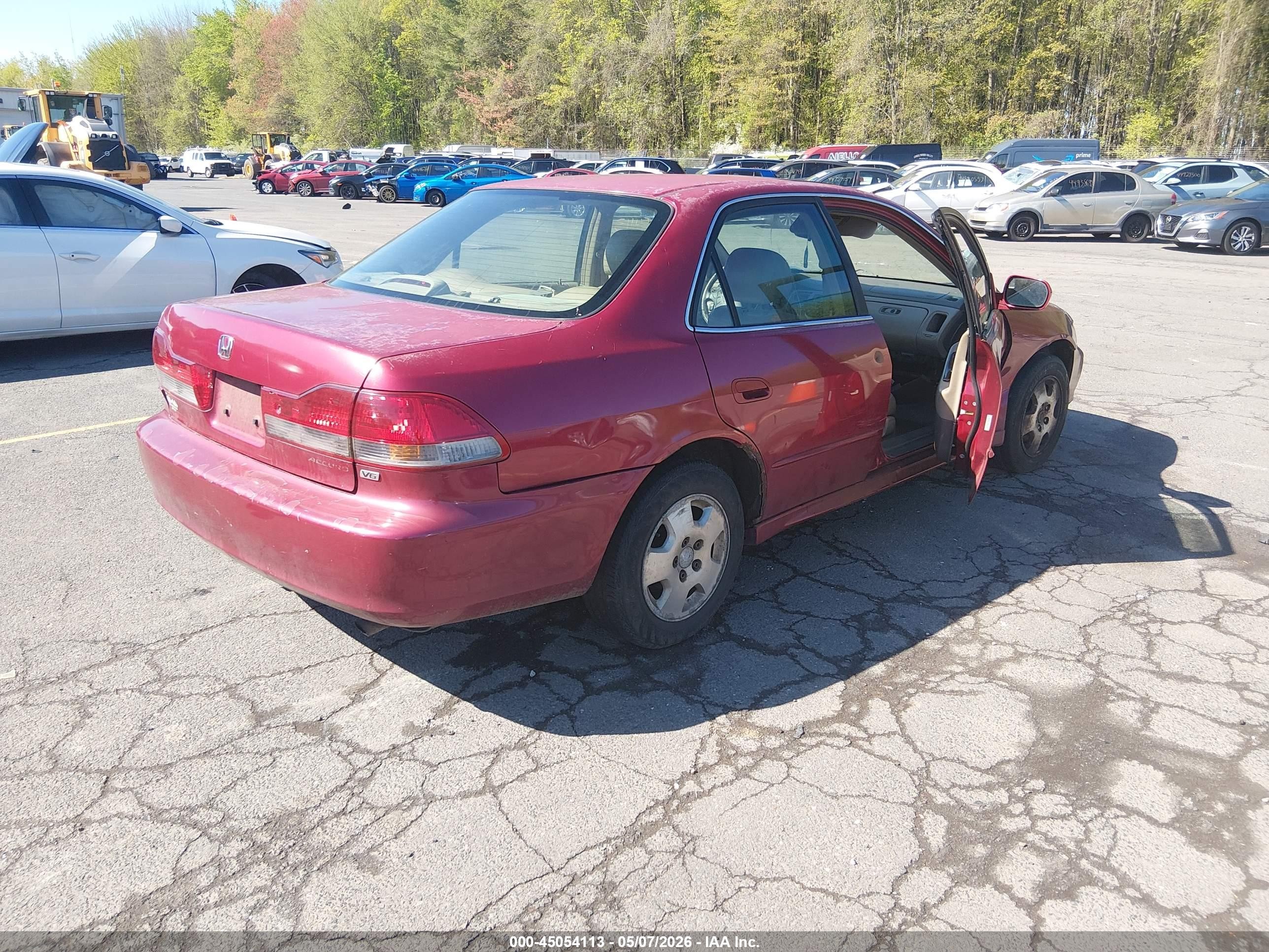 2002 Honda Accord 3.0 Ex Burgundy vin: 1HGCG16512A007202