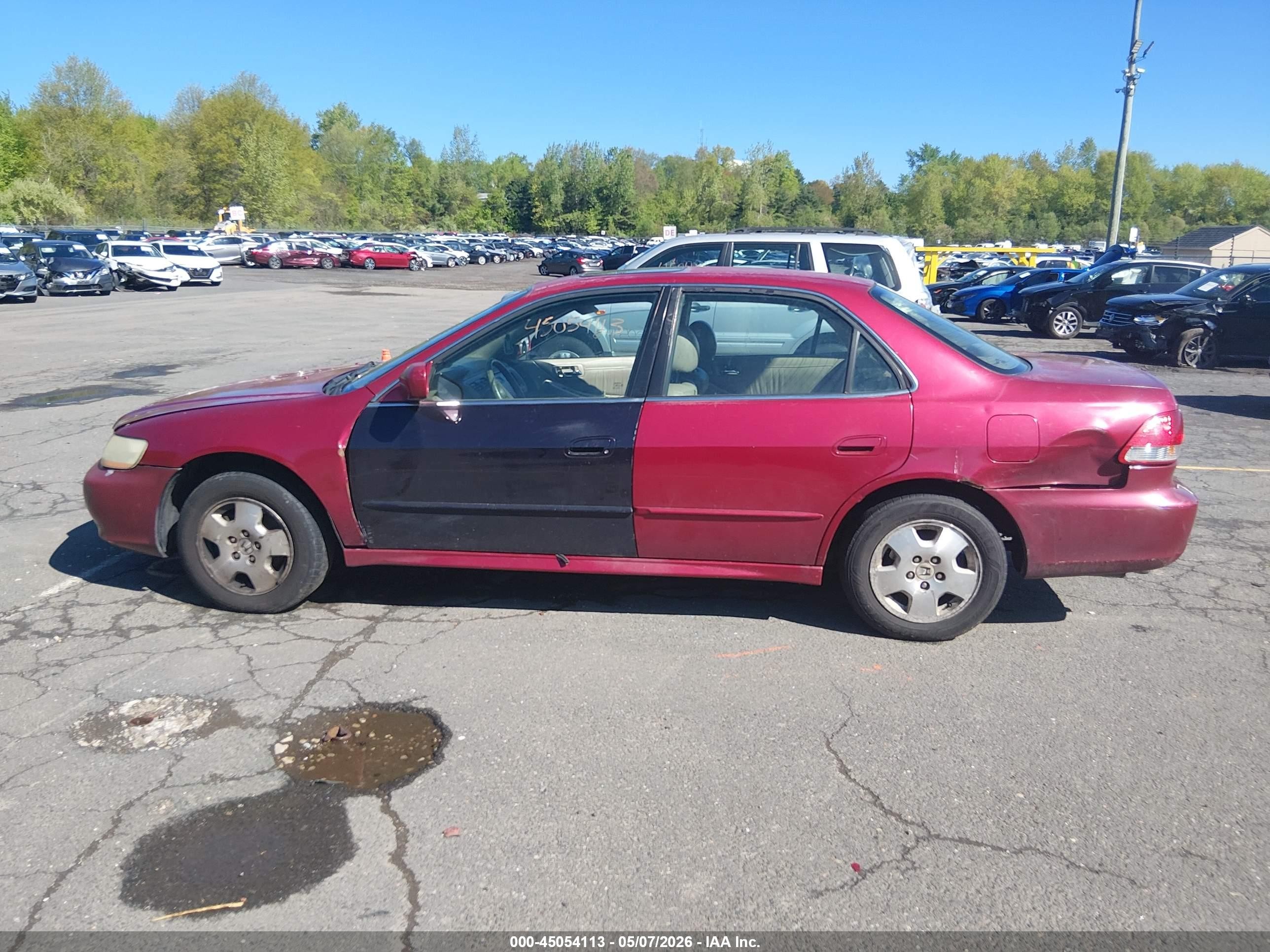 2002 Honda Accord 3.0 Ex Burgundy vin: 1HGCG16512A007202