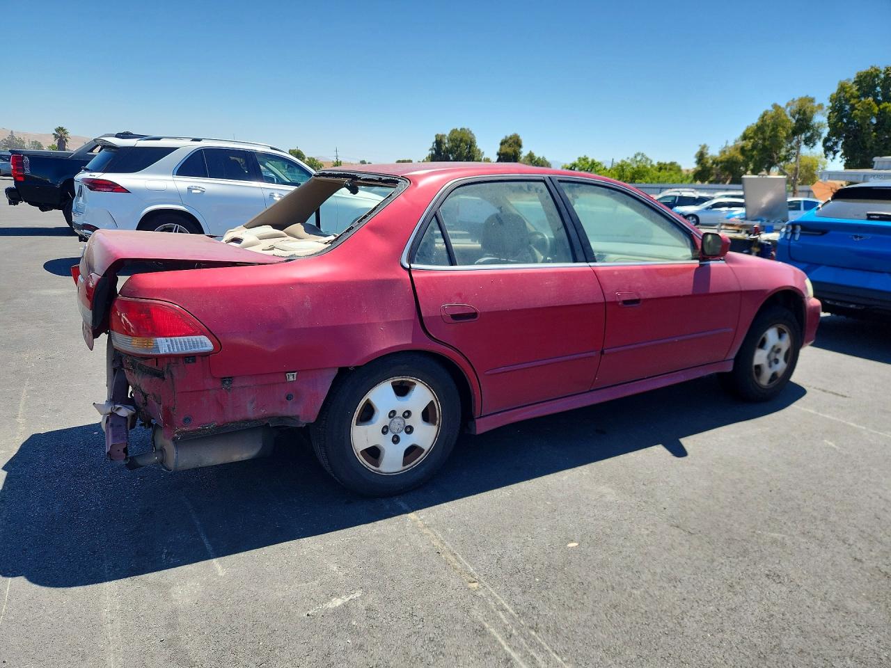 2002 Honda Accord Ex Burgundy vin: 1HGCG16512A049465