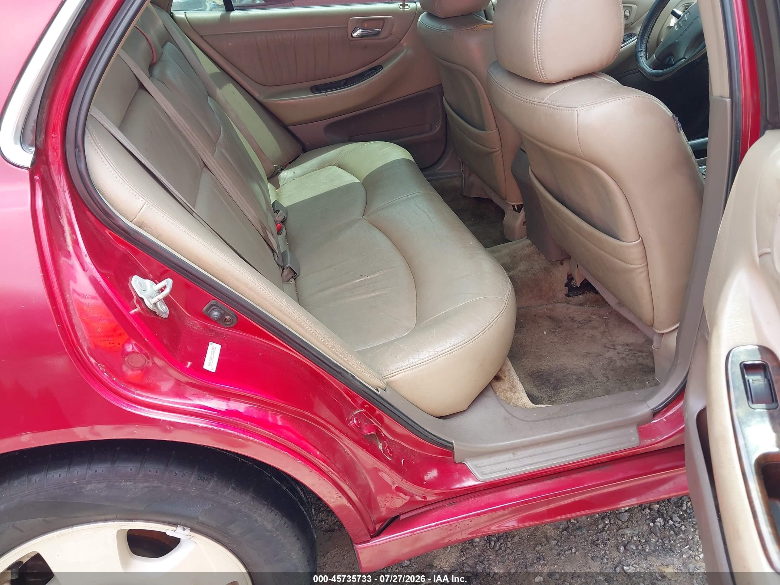 2002 Honda Accord 3.0 Ex Red vin: 1HGCG16512A052091